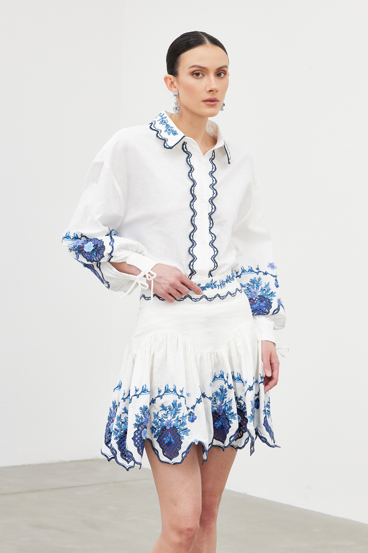 Florinda Embroidered Floral Shirt
