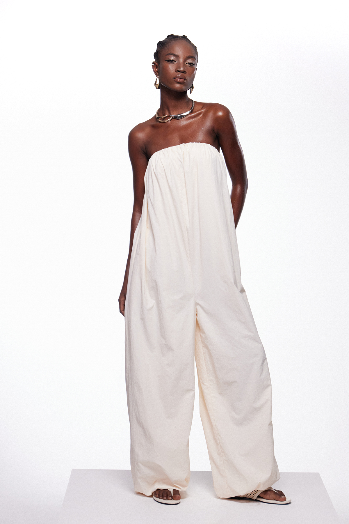 Floris Strapless Balloon Jumpsuit