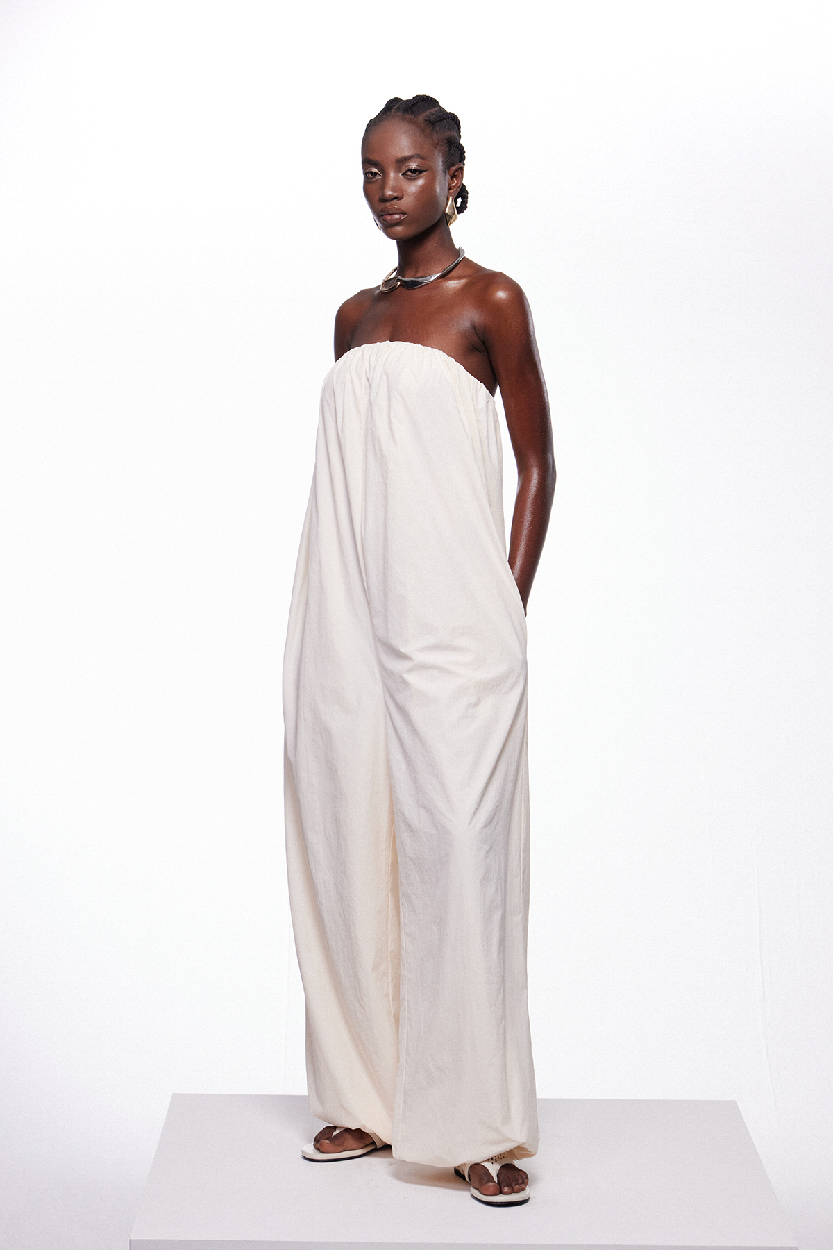 Floris Strapless Balloon Jumpsuit