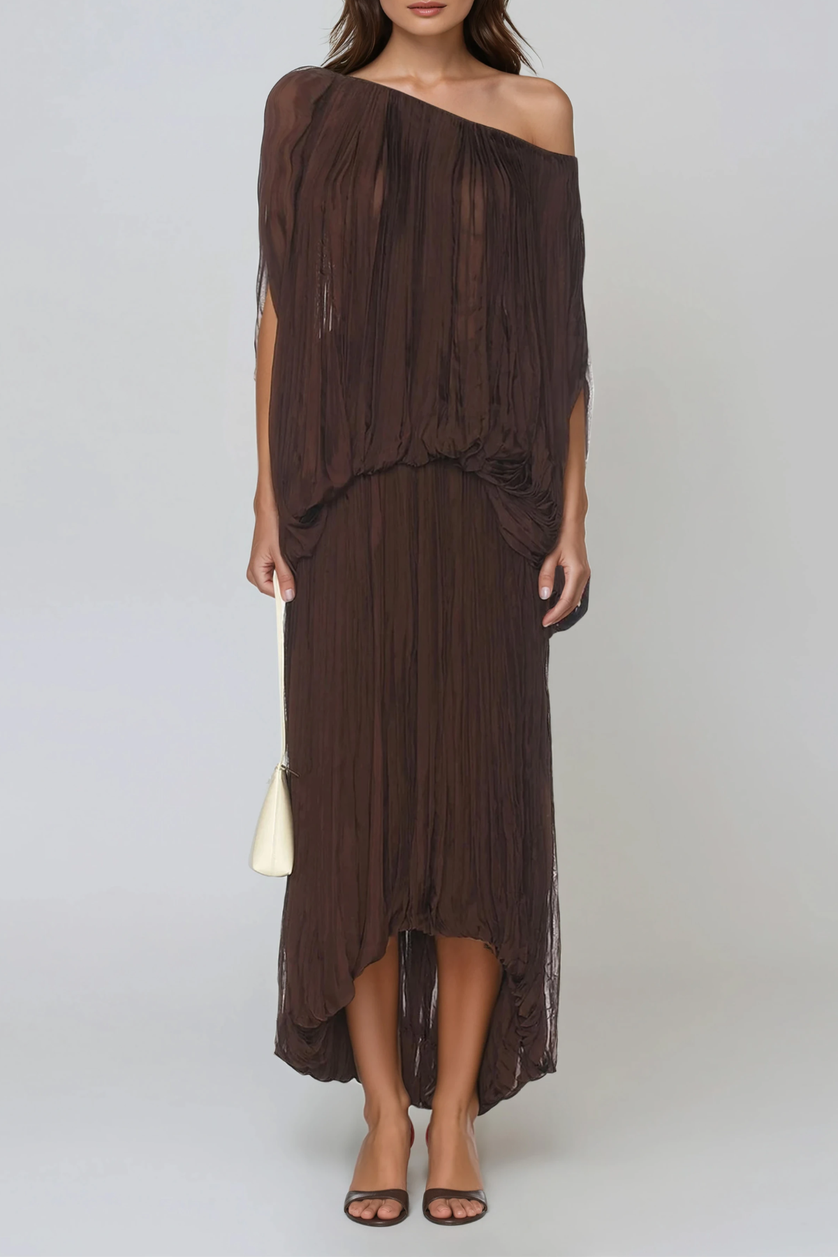 Flutura One Shoulder Mesh Skirt Set