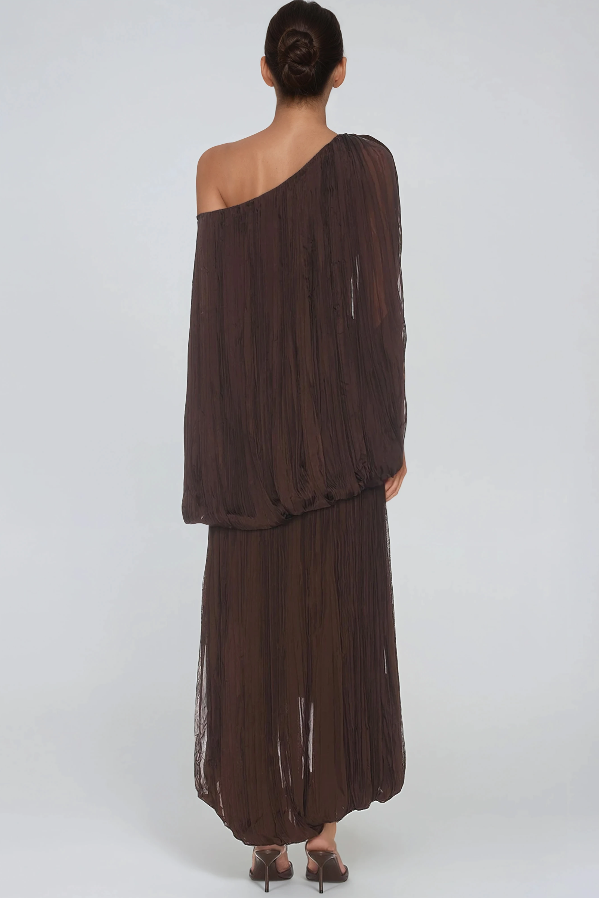 Flutura One Shoulder Mesh Skirt Set