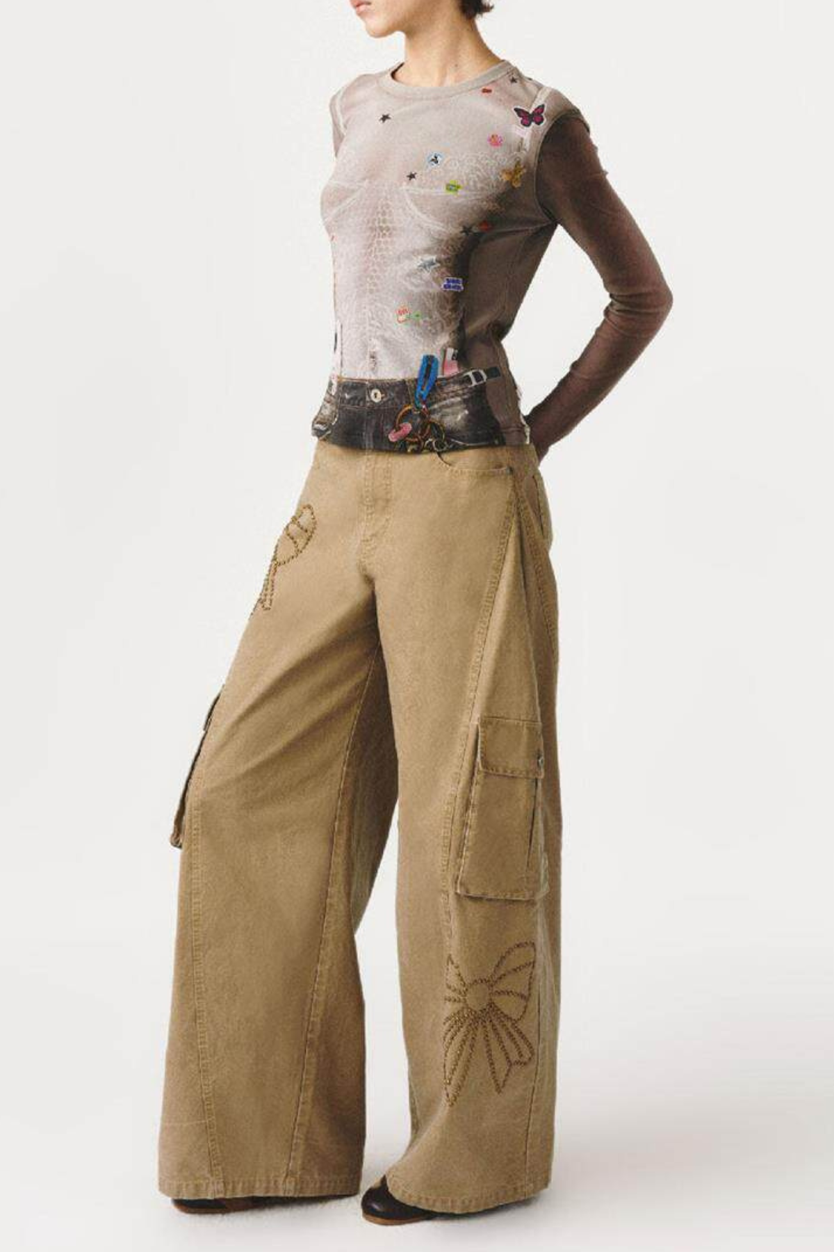 Flynn Long Sleeve Print Top