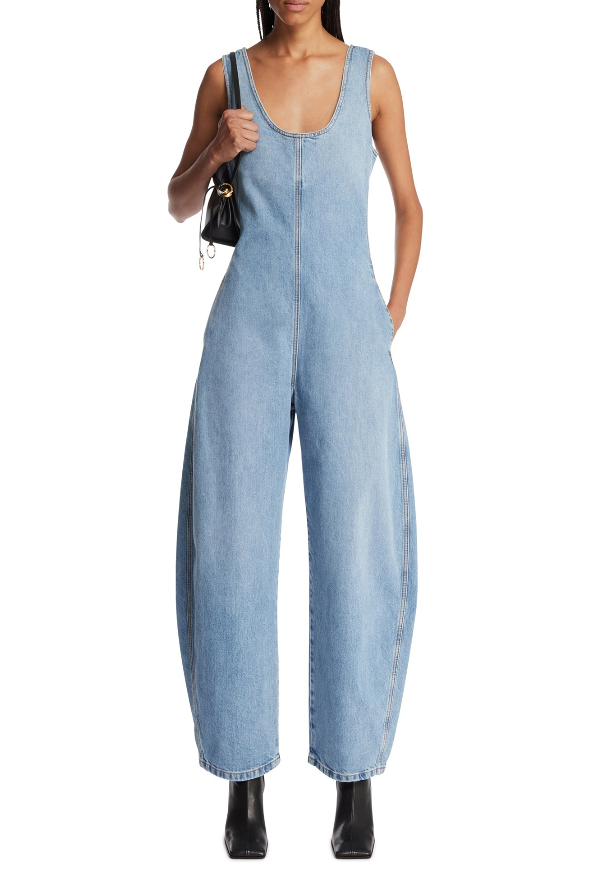Foka Sleeveless Denim Jumpsuit
