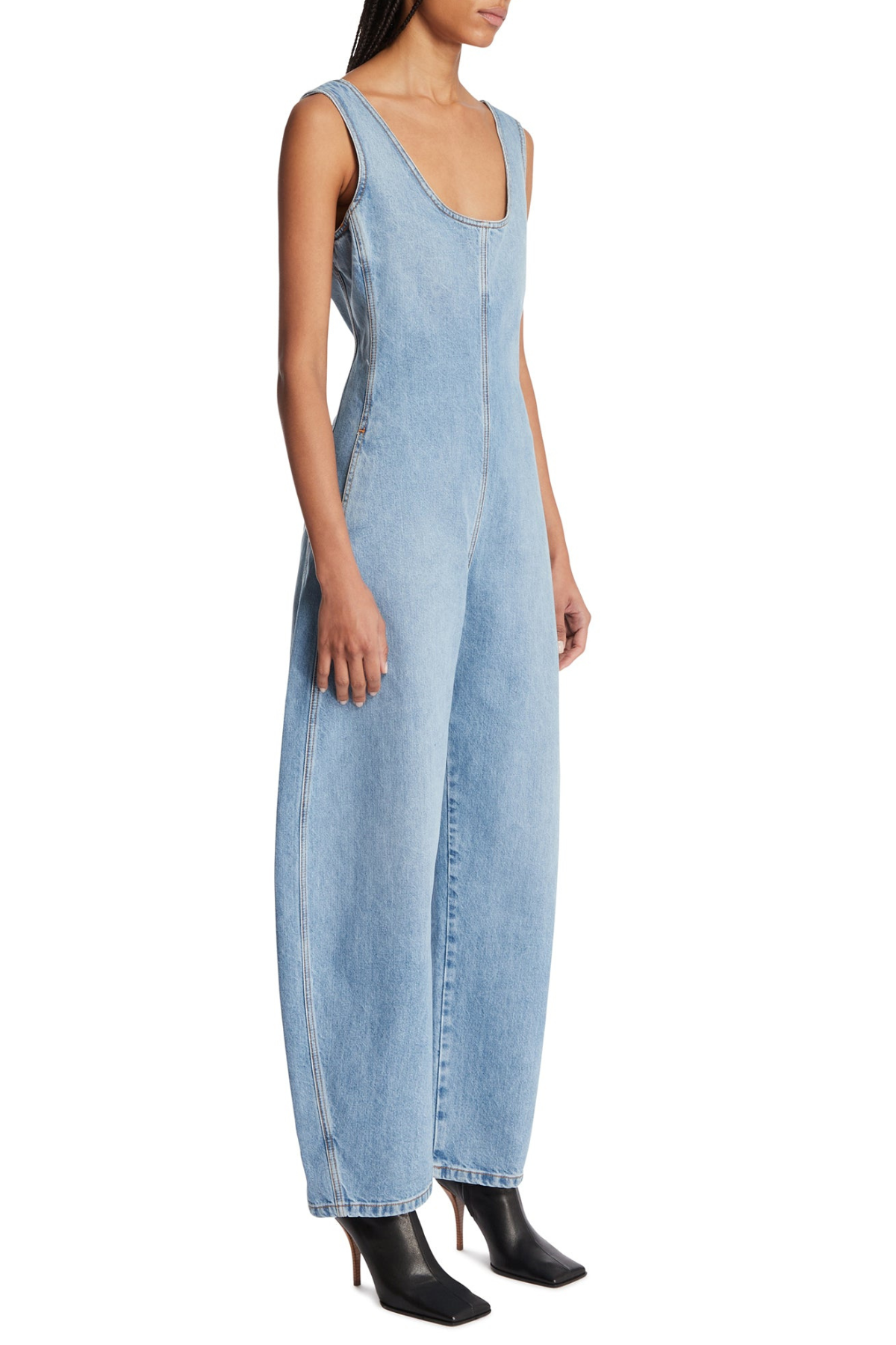 Foka Sleeveless Denim Jumpsuit
