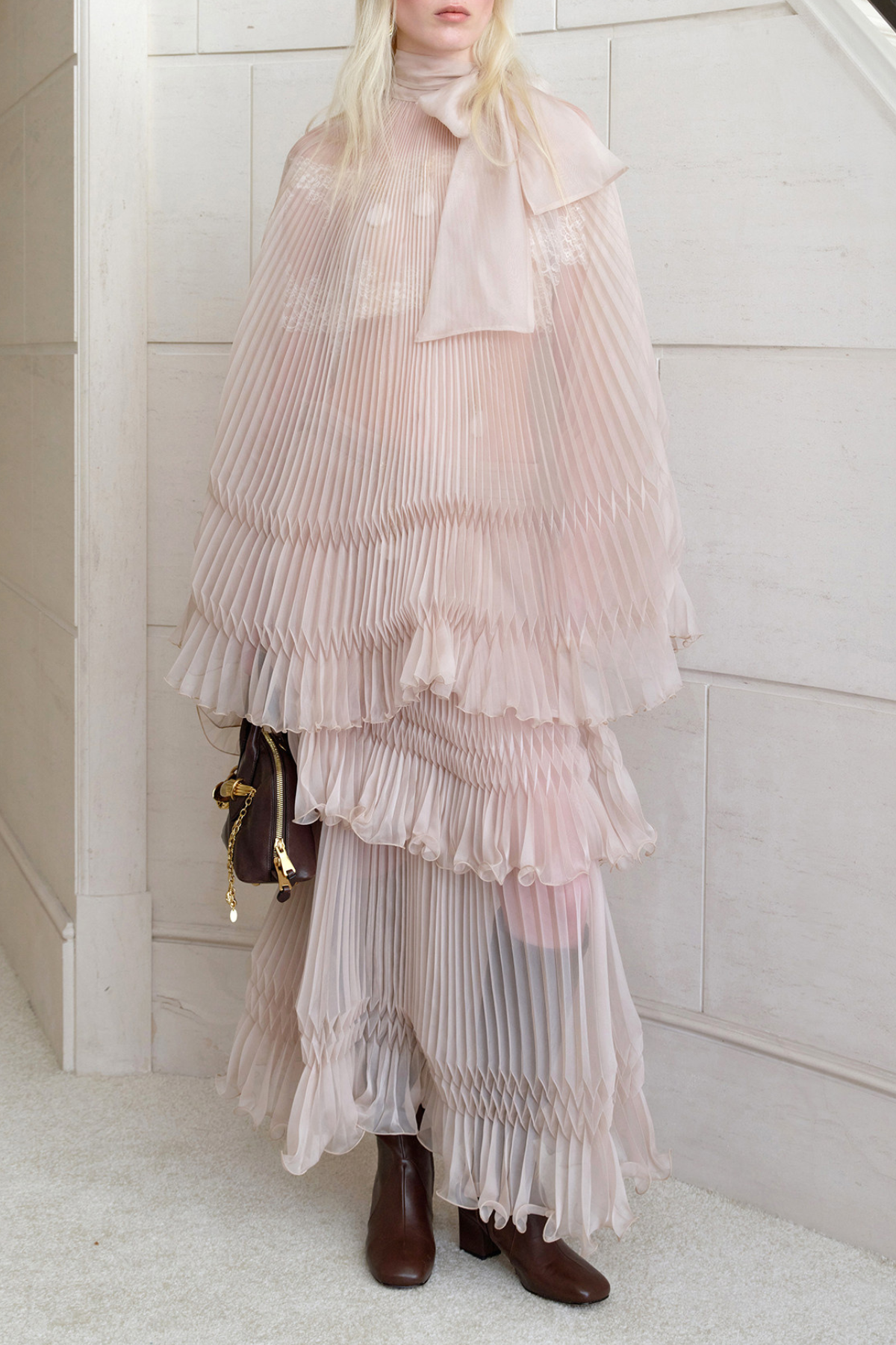 Folami Ruffle Mesh Tiered Skirt Set