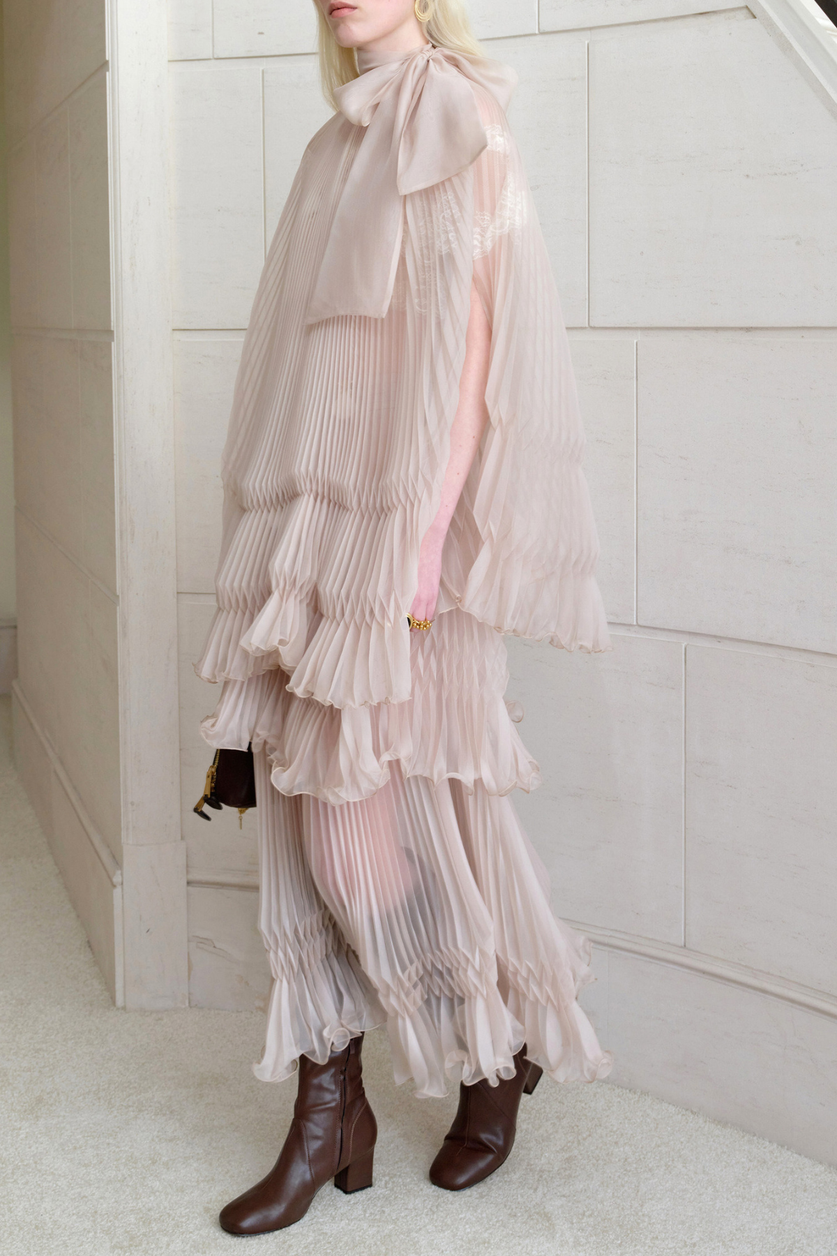 Folami Ruffle Mesh Tiered Skirt Set