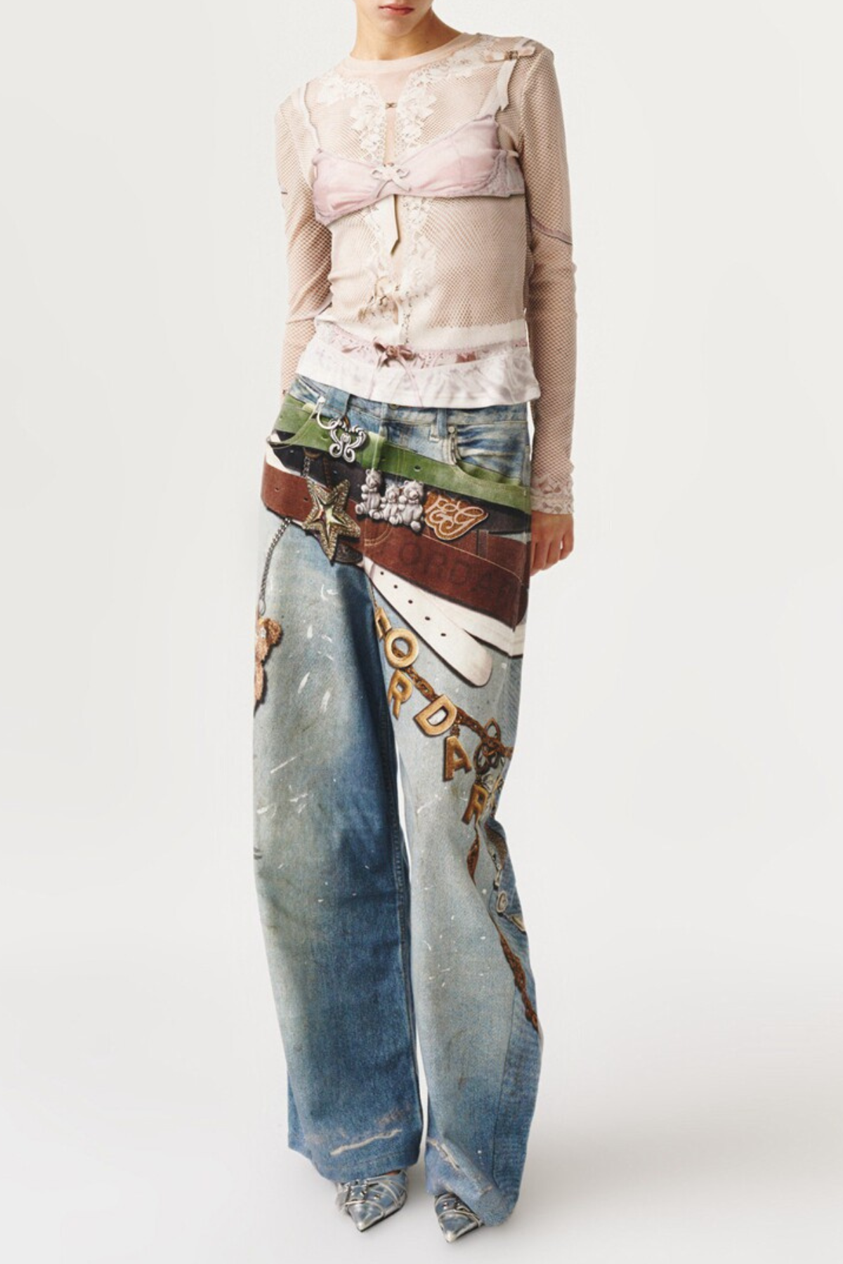 Folant Lace Print Top