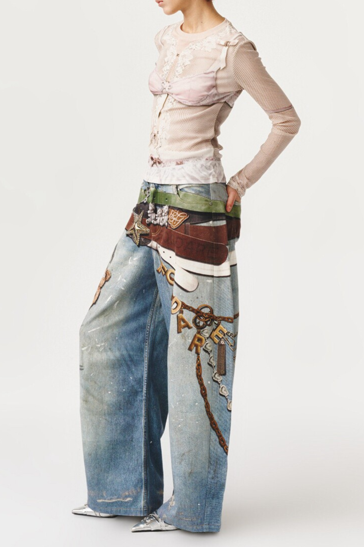 Folant Lace Print Top