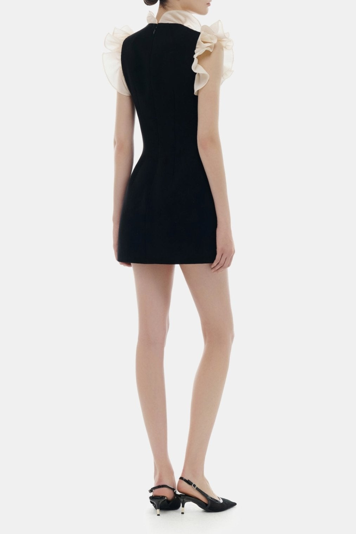 Fortunato Plunge Ruffle Mini Dress