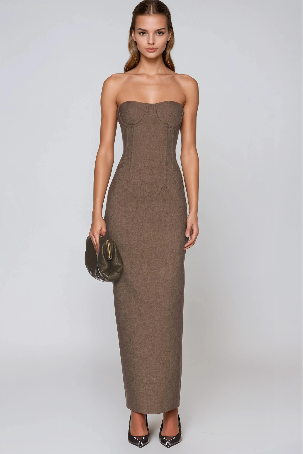 Fortune Strapless Corset Maxi Dress