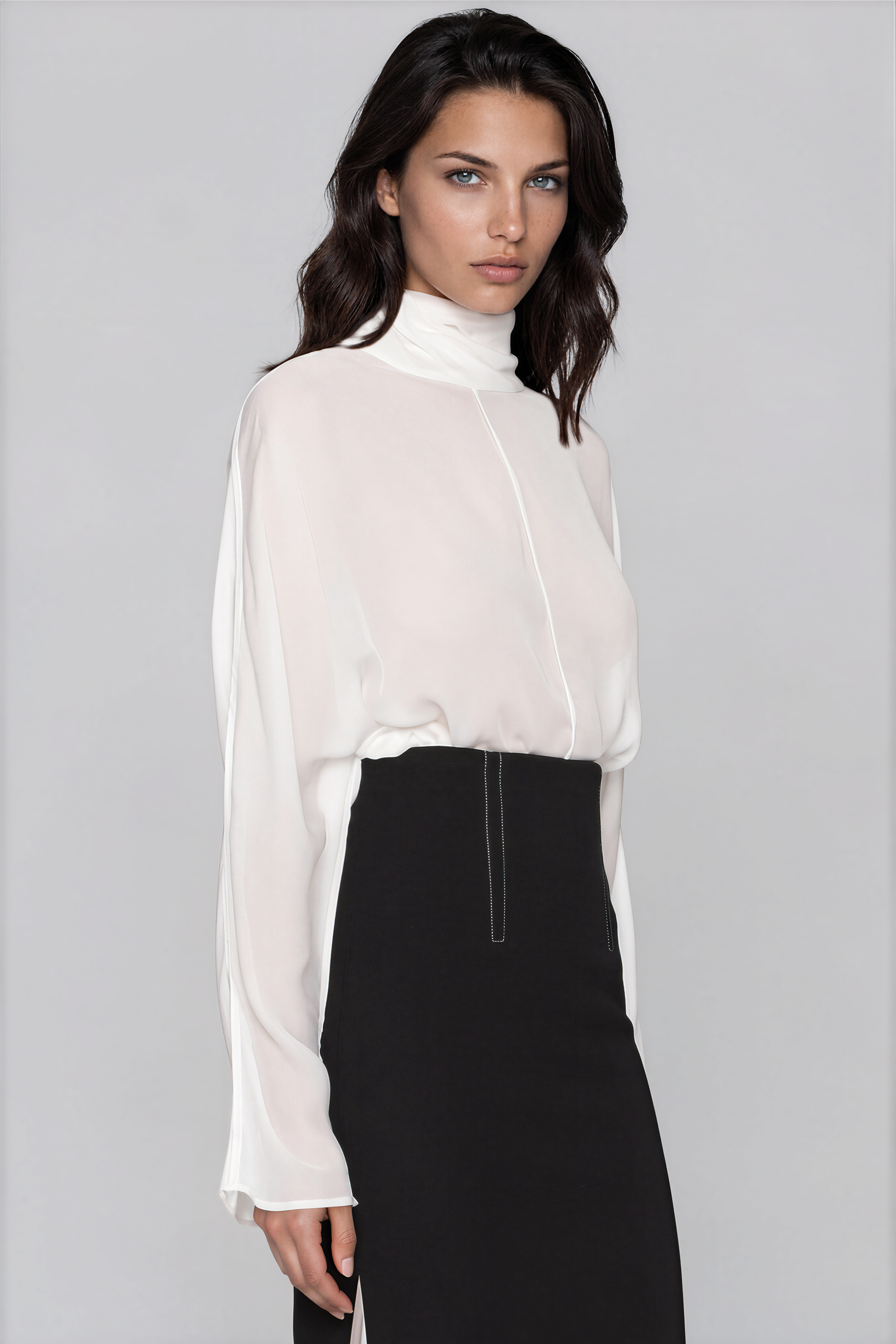 Foster High Neck Mesh Top