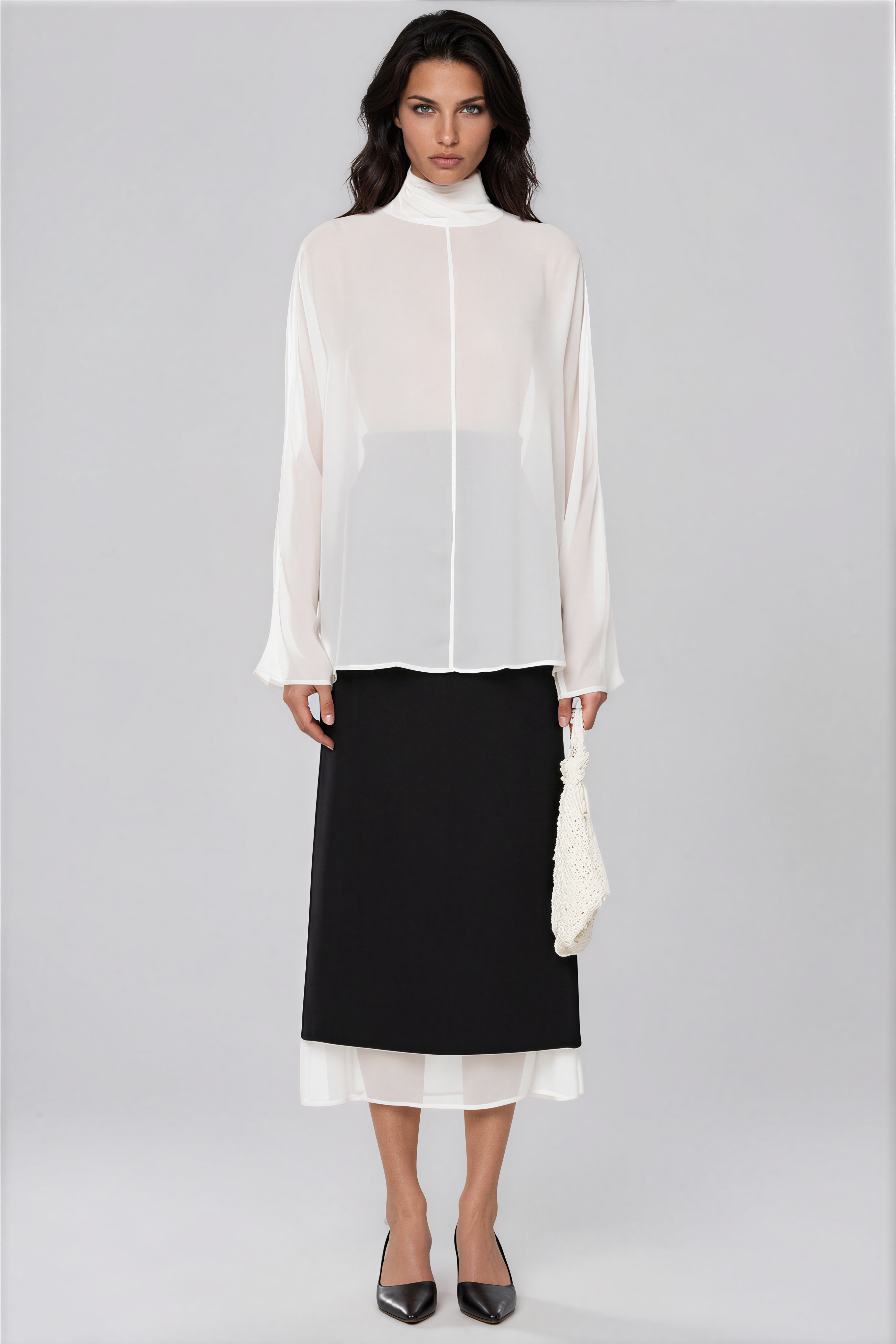 Foster High Neck Mesh Top