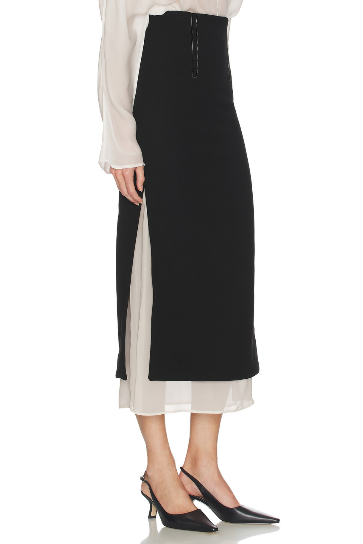 Foster Split Mesh Maxi Skirt