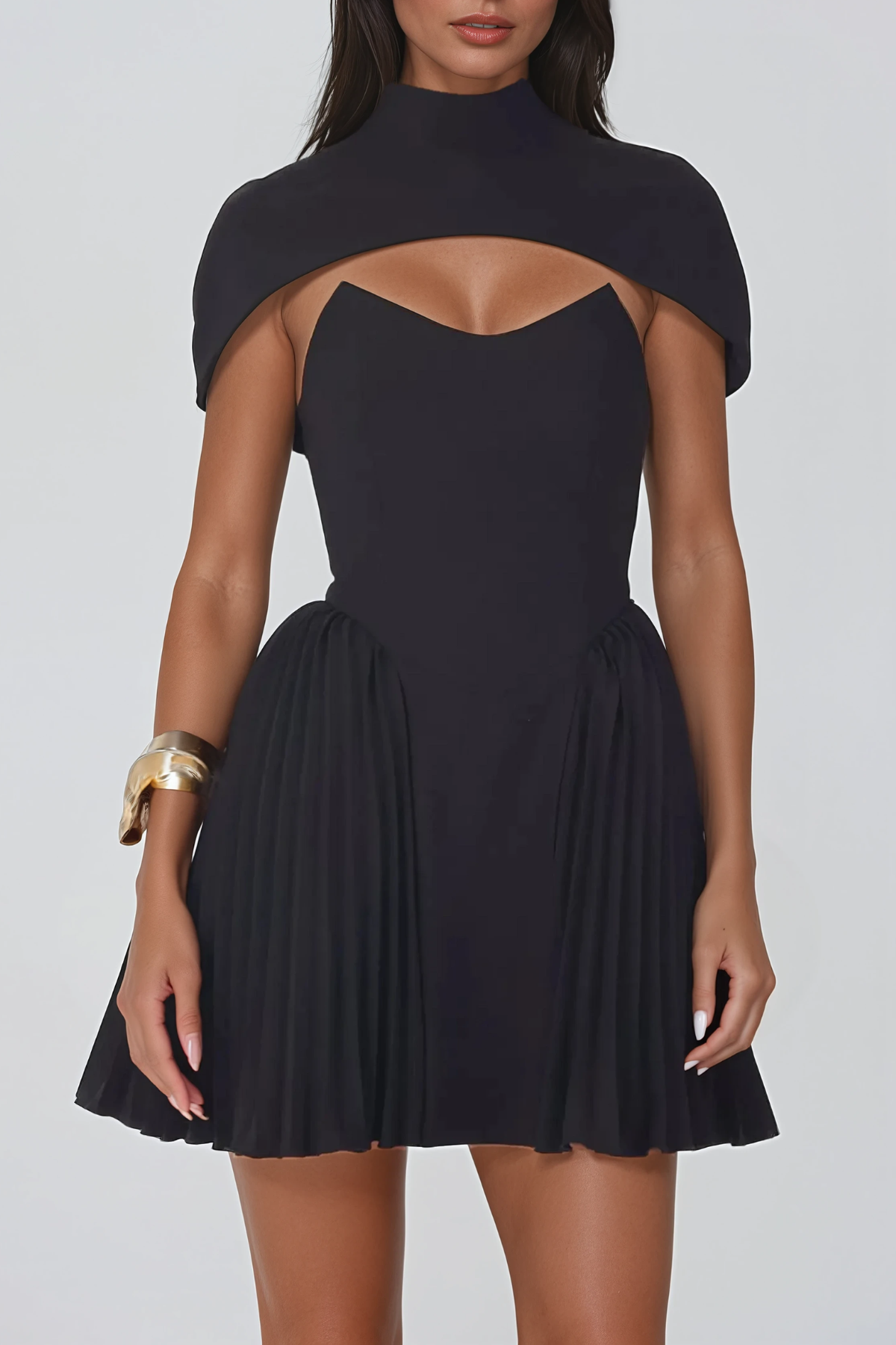 Fotios Two Piece Ruch Mini Dress