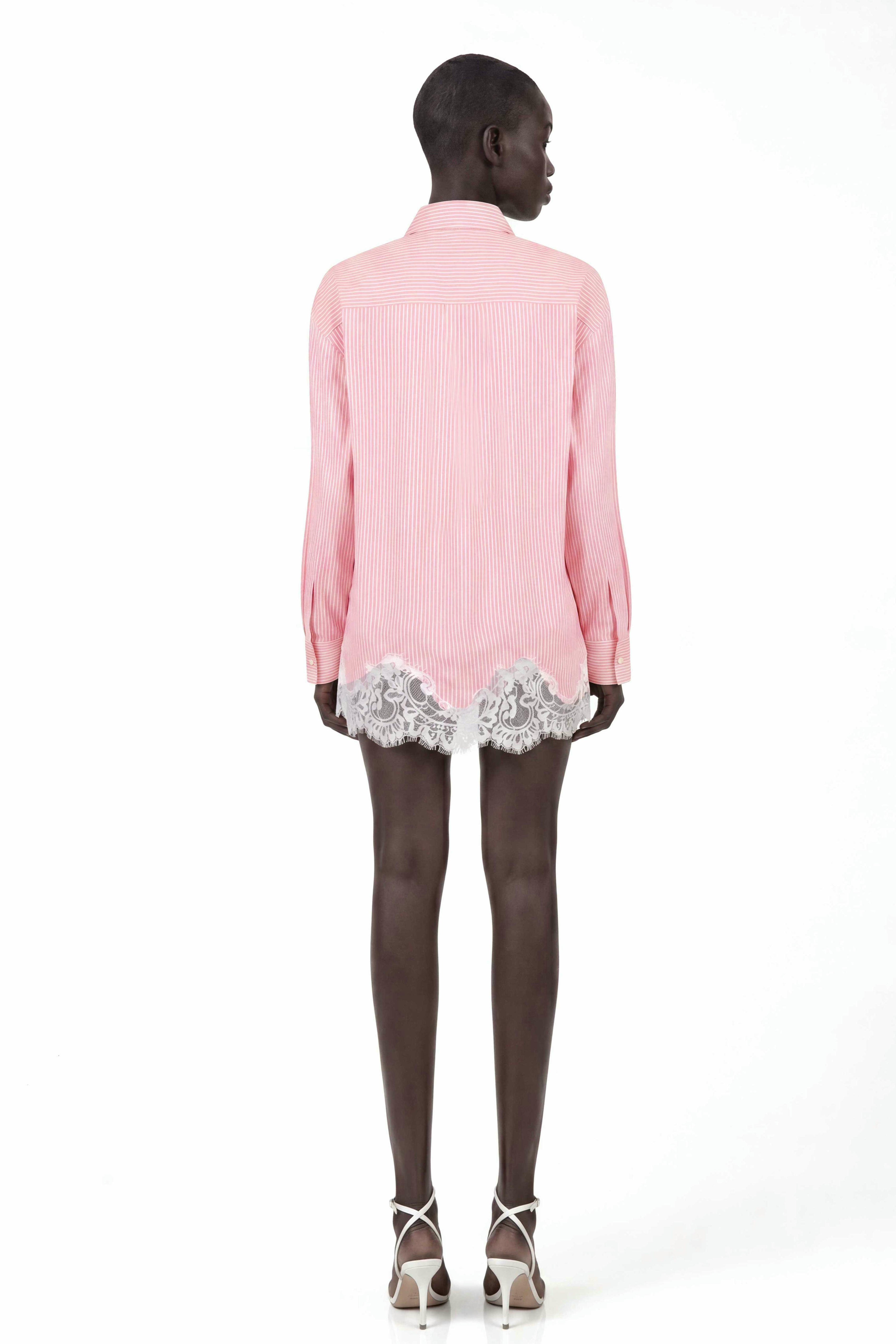 Fouzia Lace Shorts Set In Pink