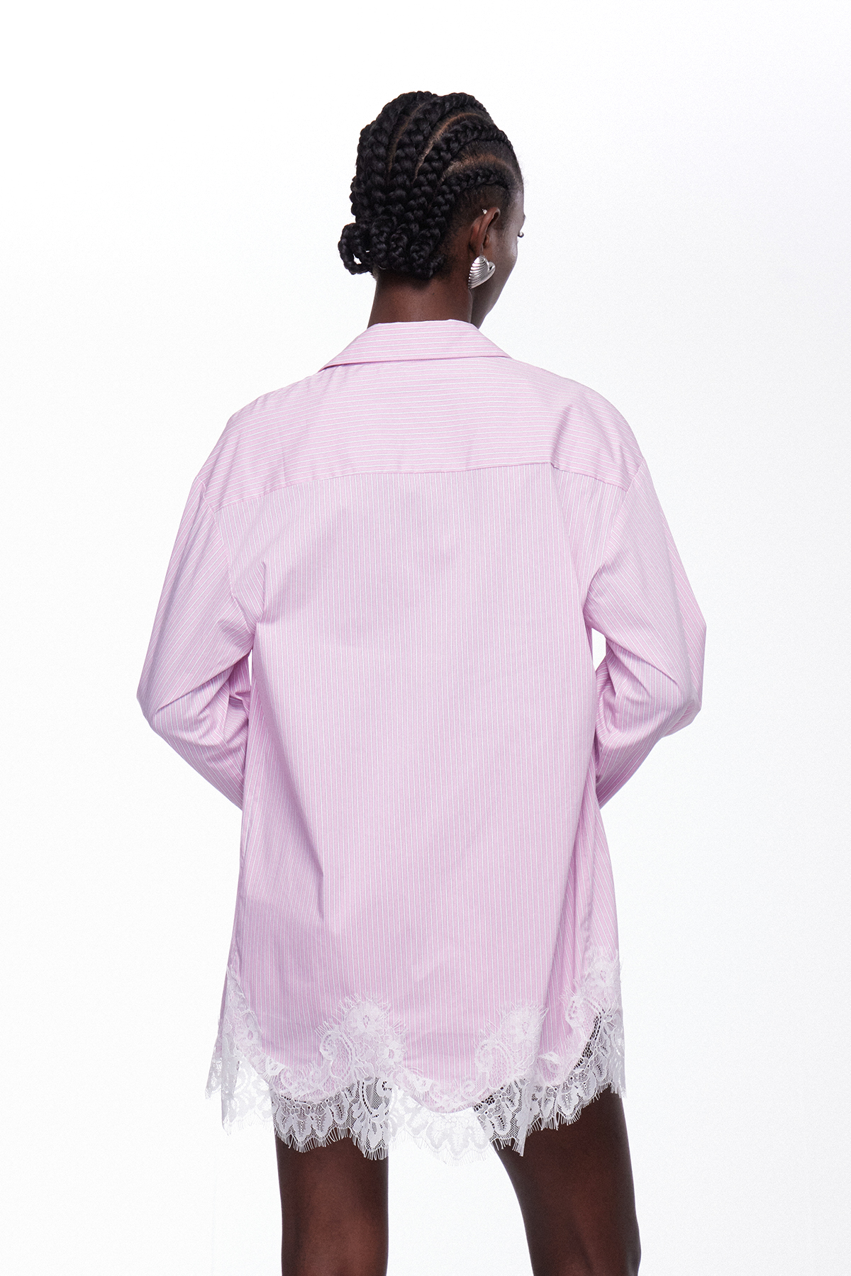 Fouzia Lace Shorts Set In Pink