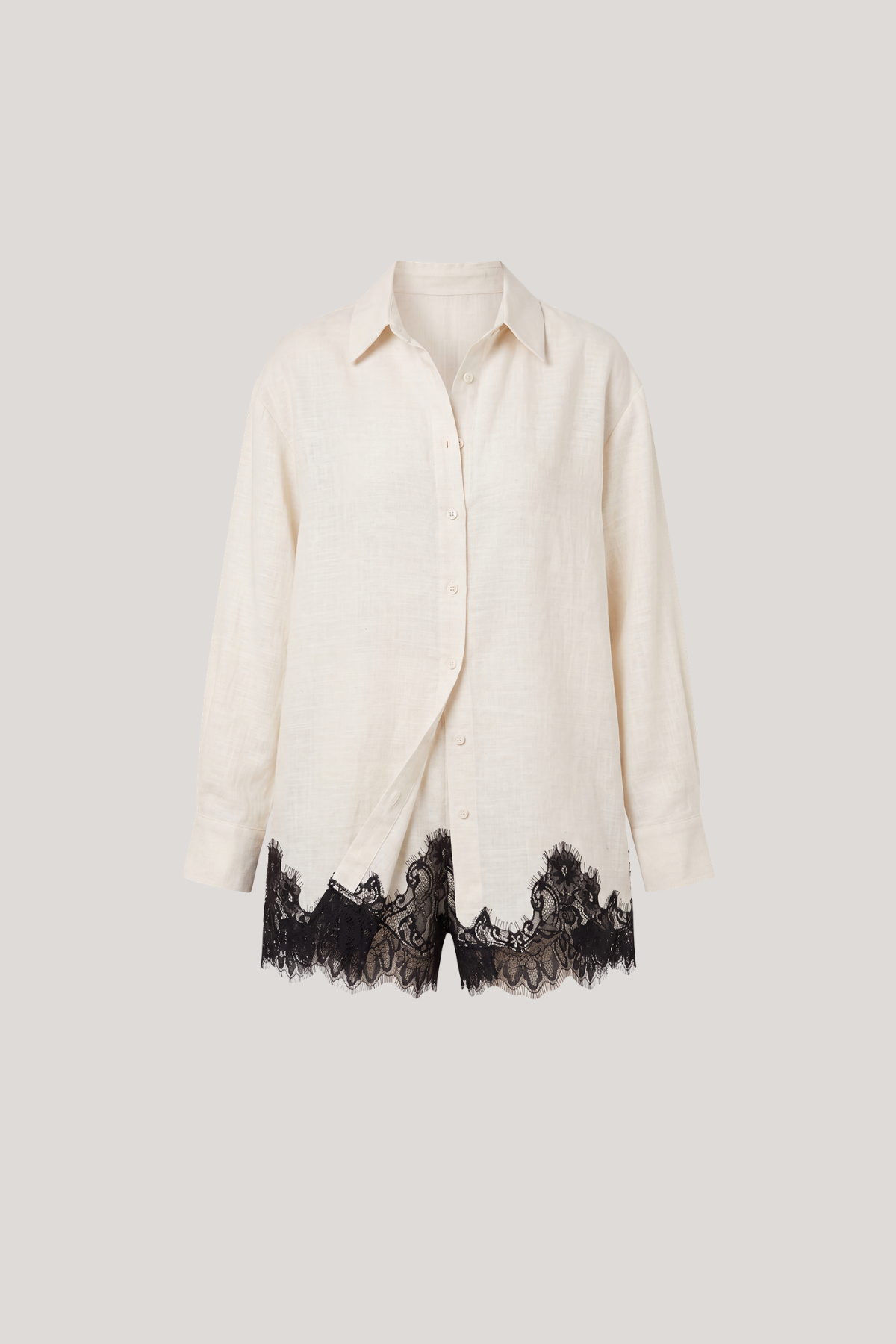 Fouzia Lace Shorts Set In White