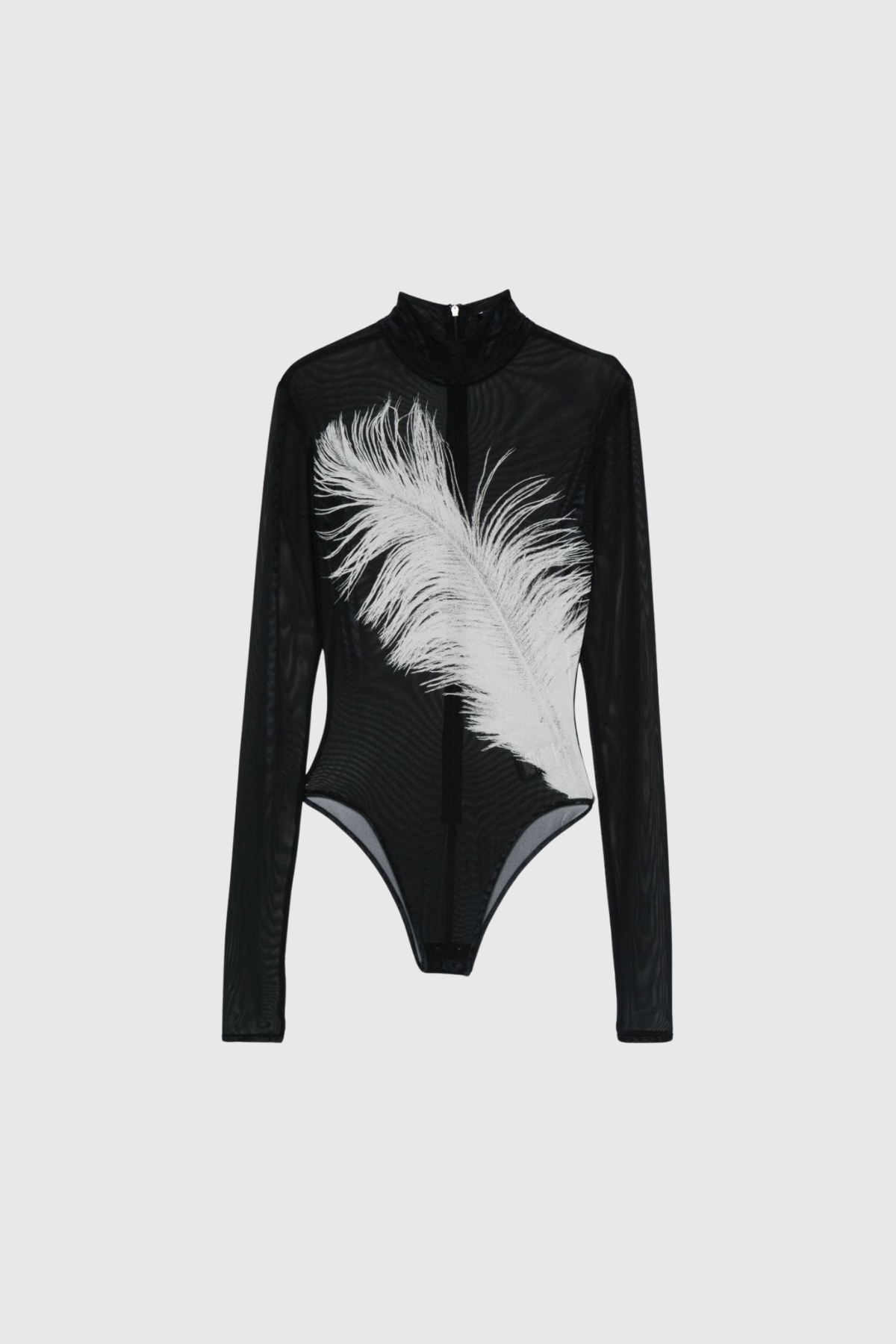 Fox  Mesh Feather Bodysuit