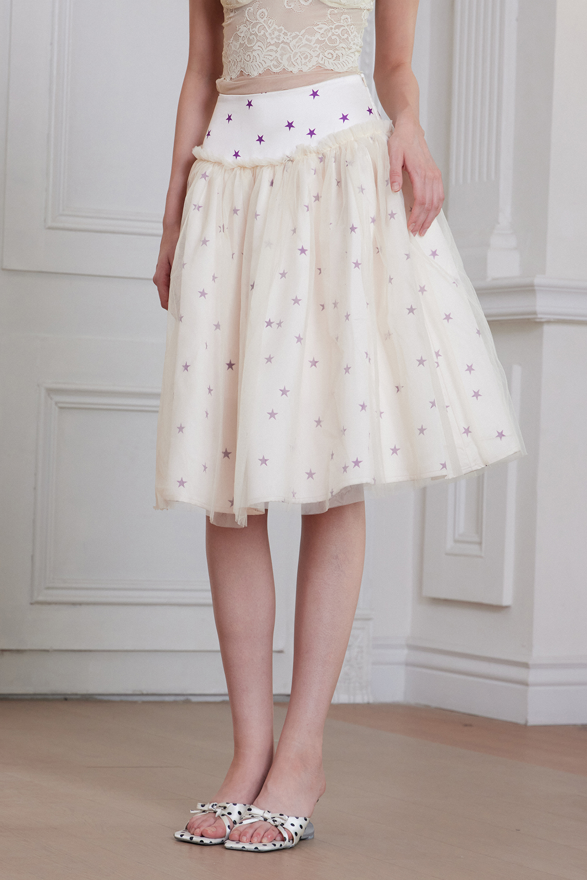 Francine Star Mesh Mini Skirt