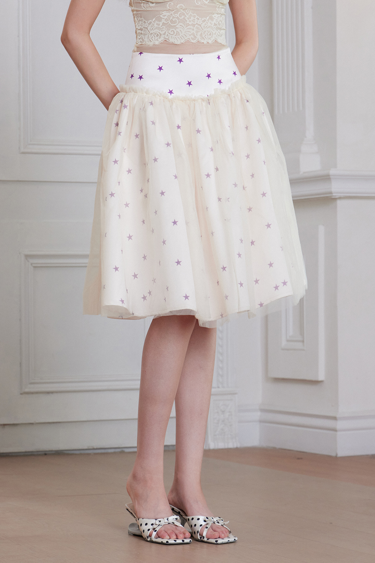 Francine Star Mesh Mini Skirt