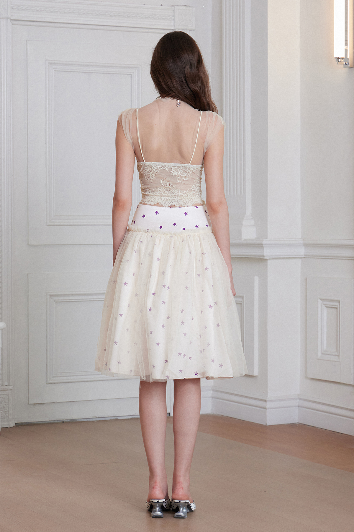 Francine Star Mesh Mini Skirt