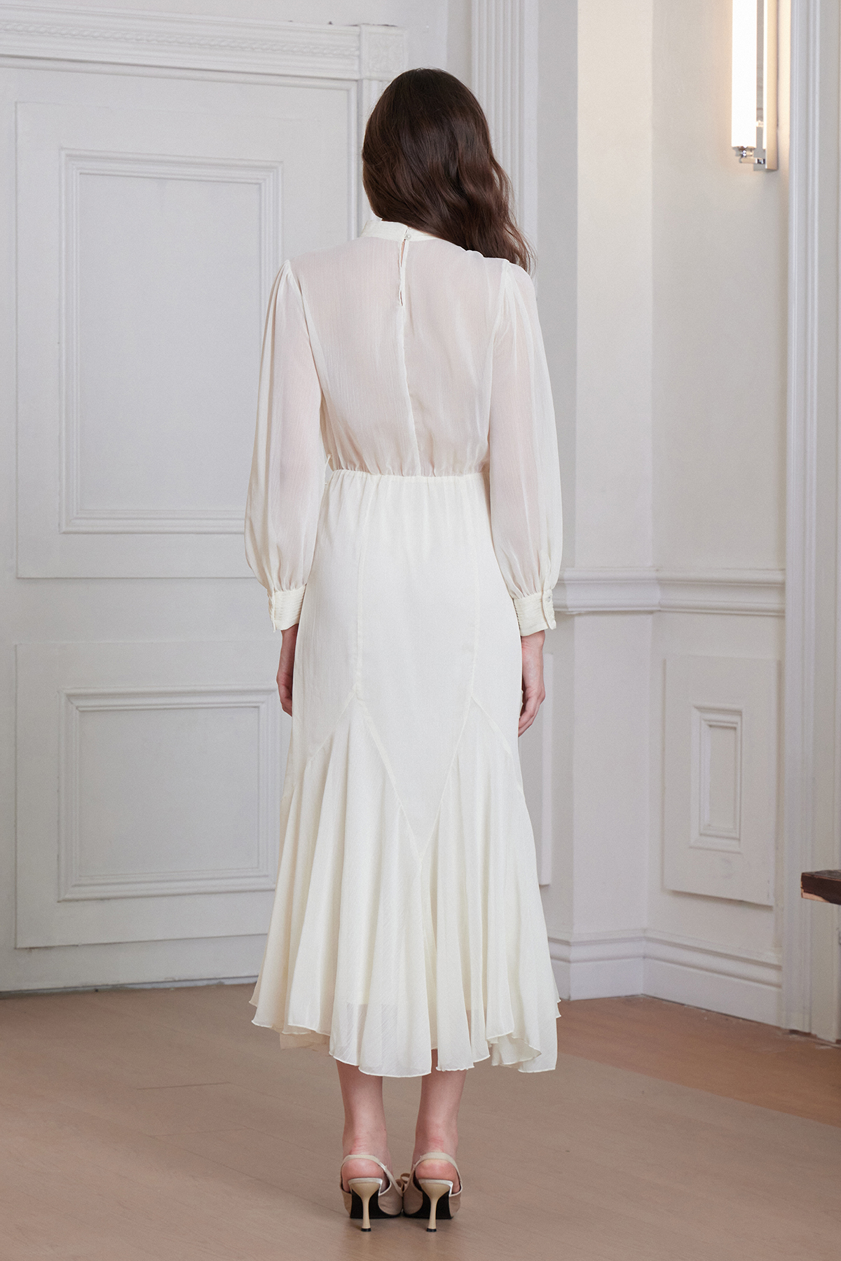 Francisque Lace Ruffle Maxi Dress