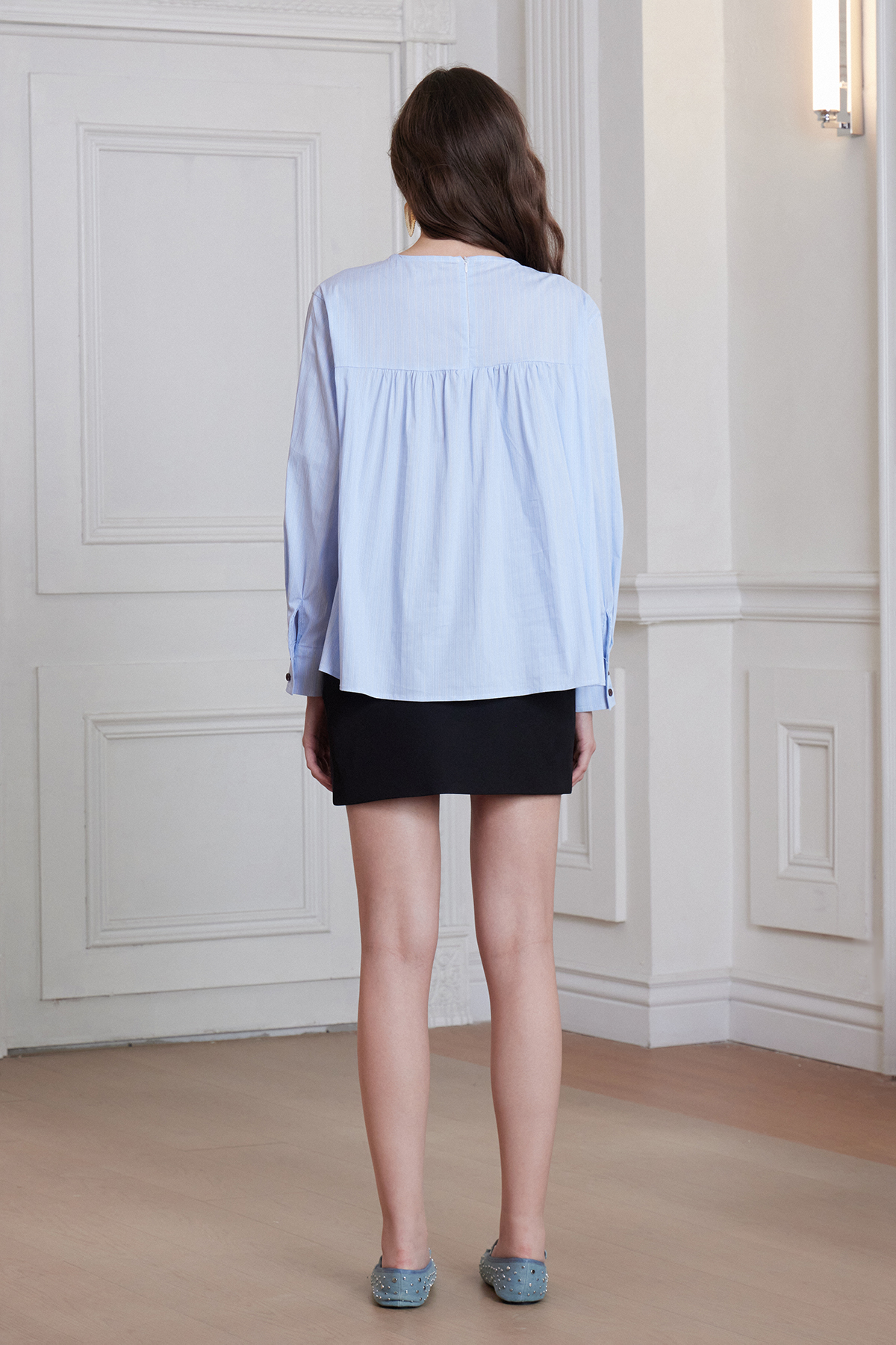 Frang Bow Dot Stripe Top