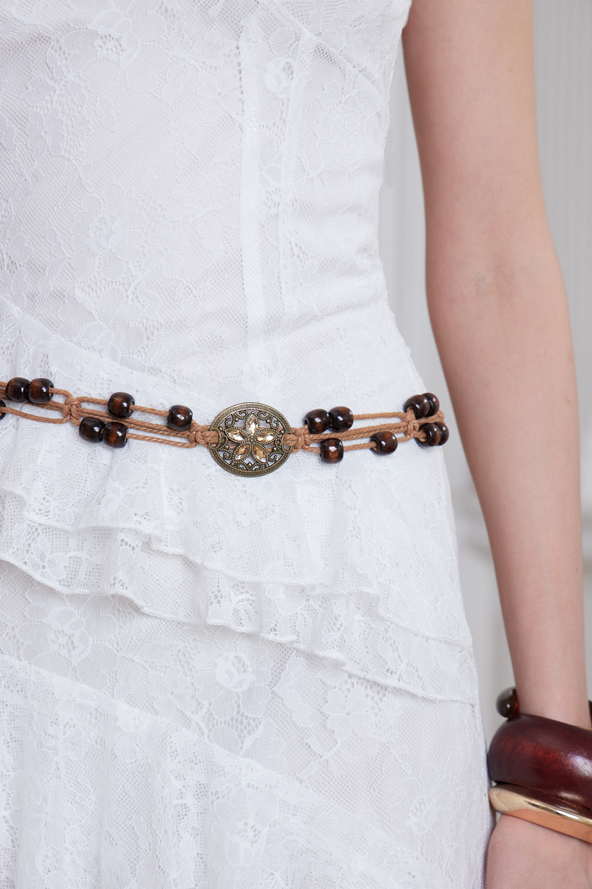 Feodora Spaghetti Ruffle High Low Mini Dress