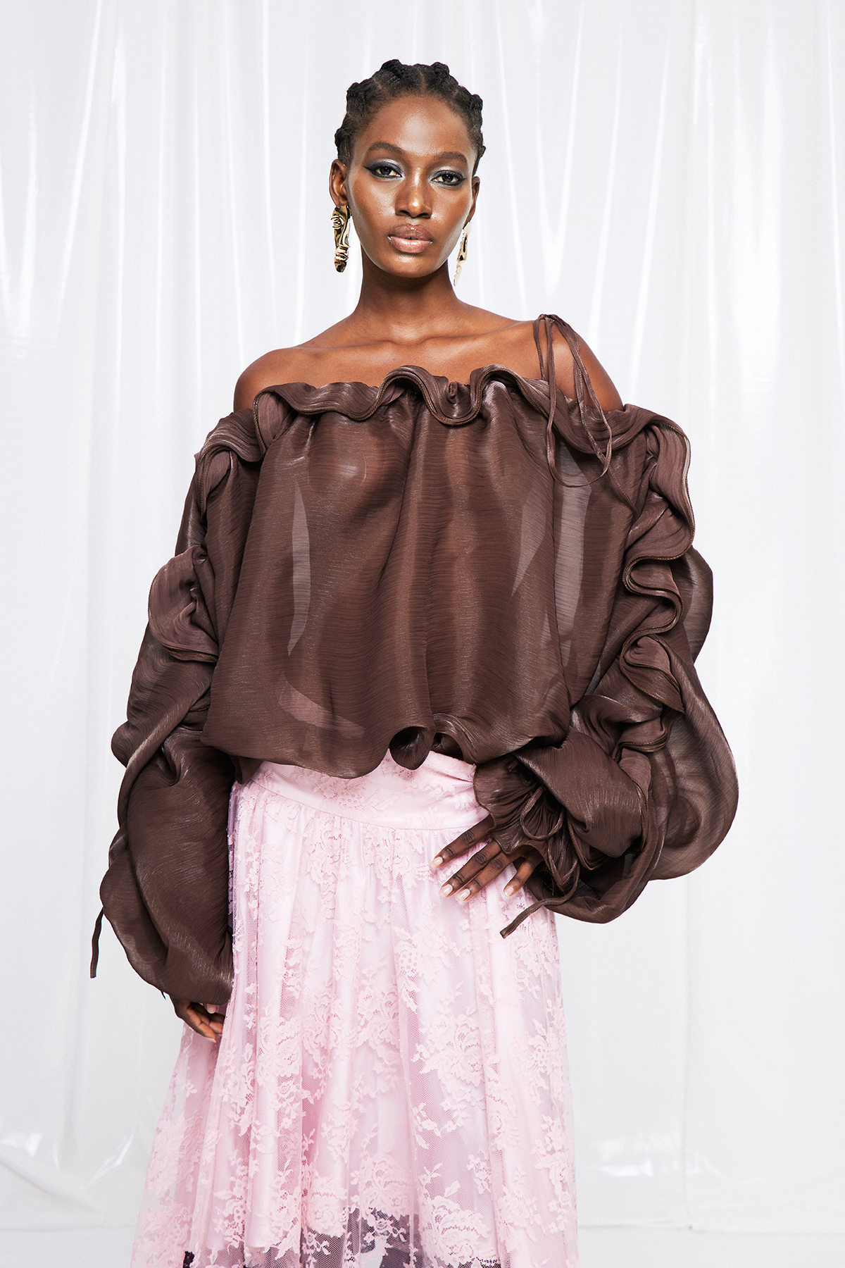 Frano Off Shoulder Ruffle Top