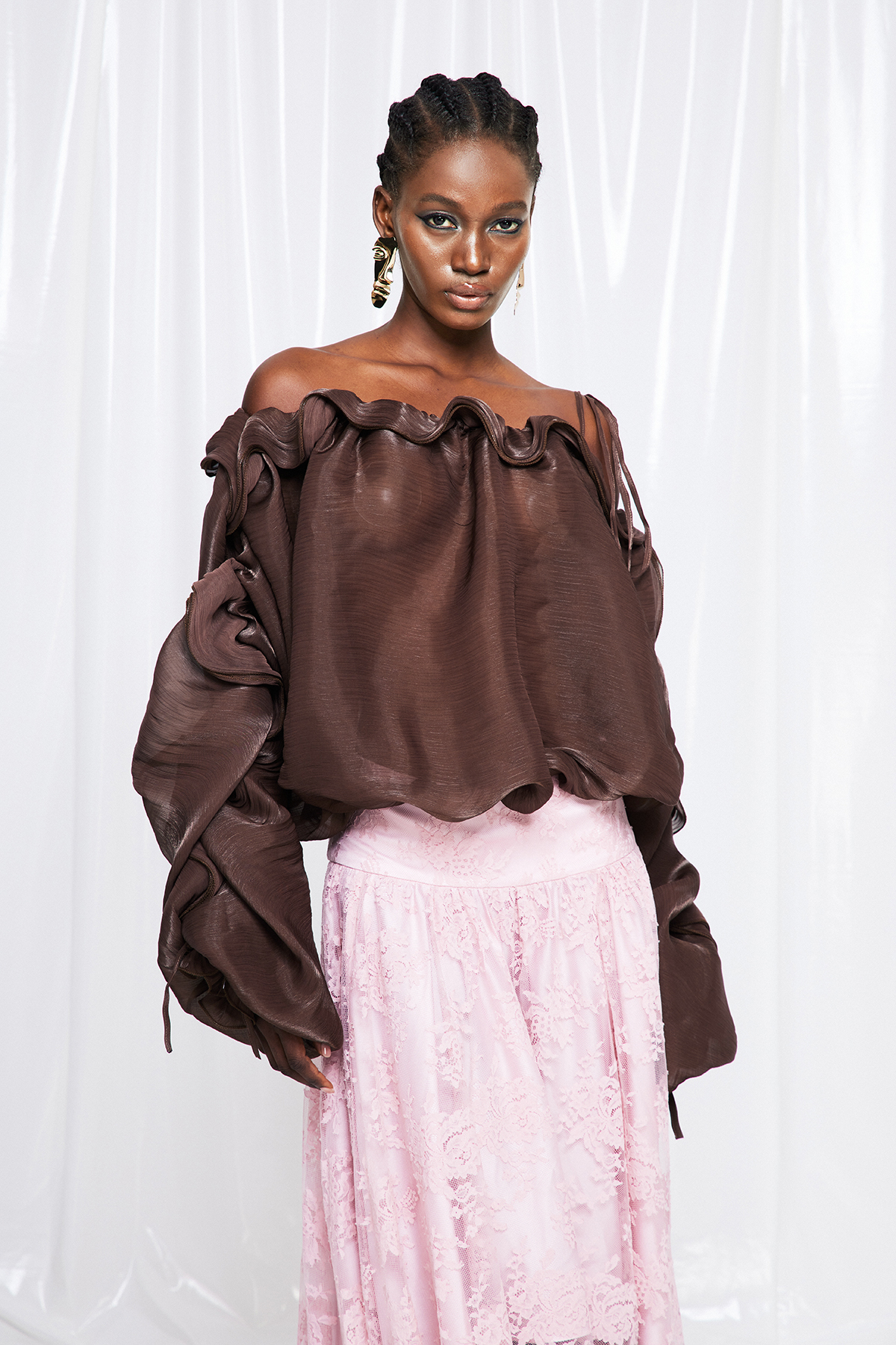 Frano Off Shoulder Ruffle Top