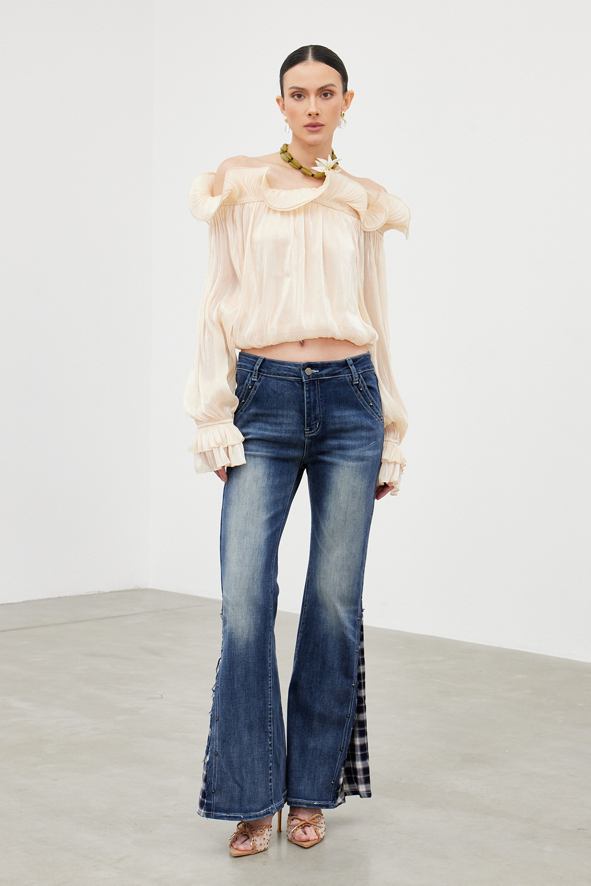 Frano Ruffle Off Shoulder Top