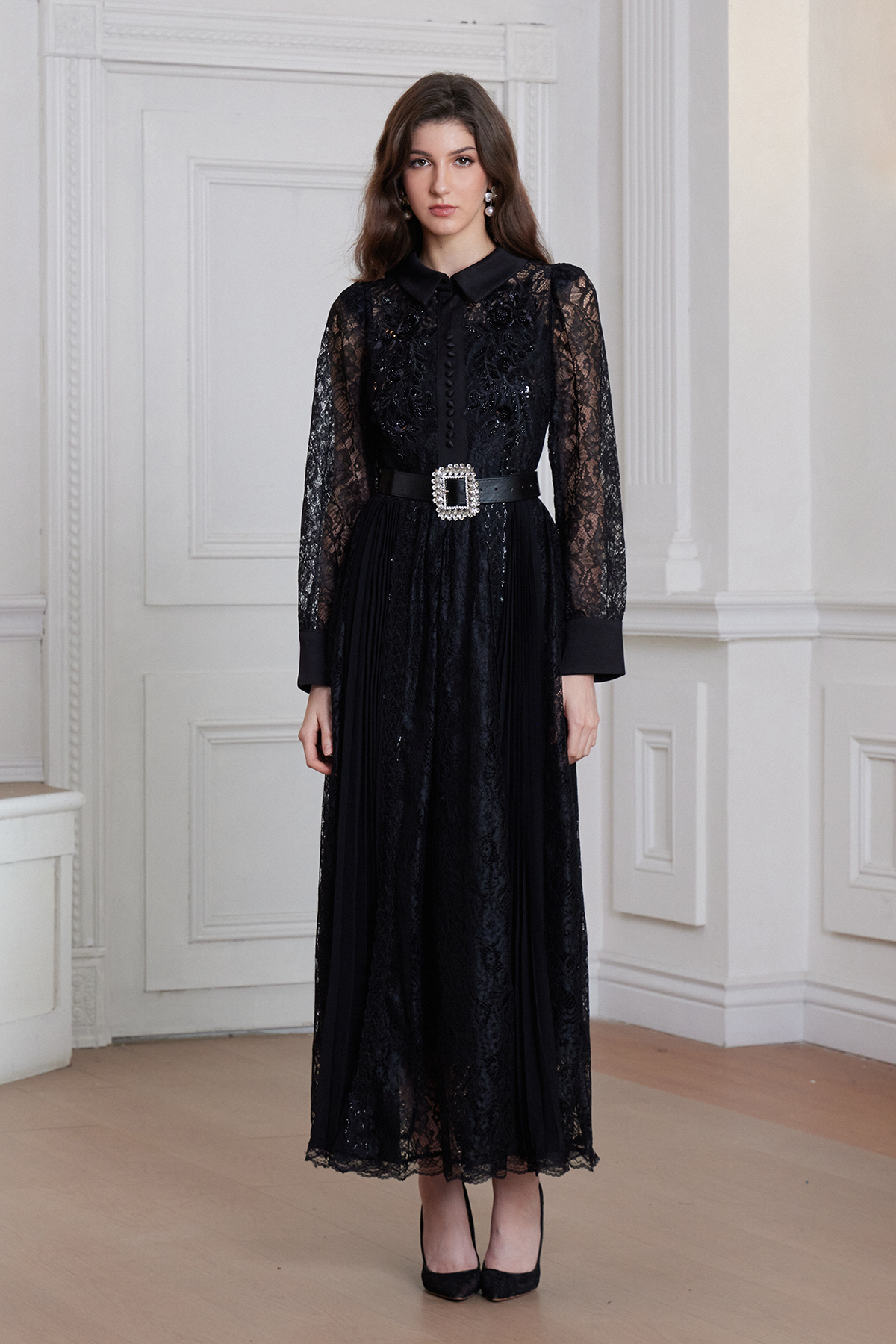 Fred Embellished Lace Maxi Dress