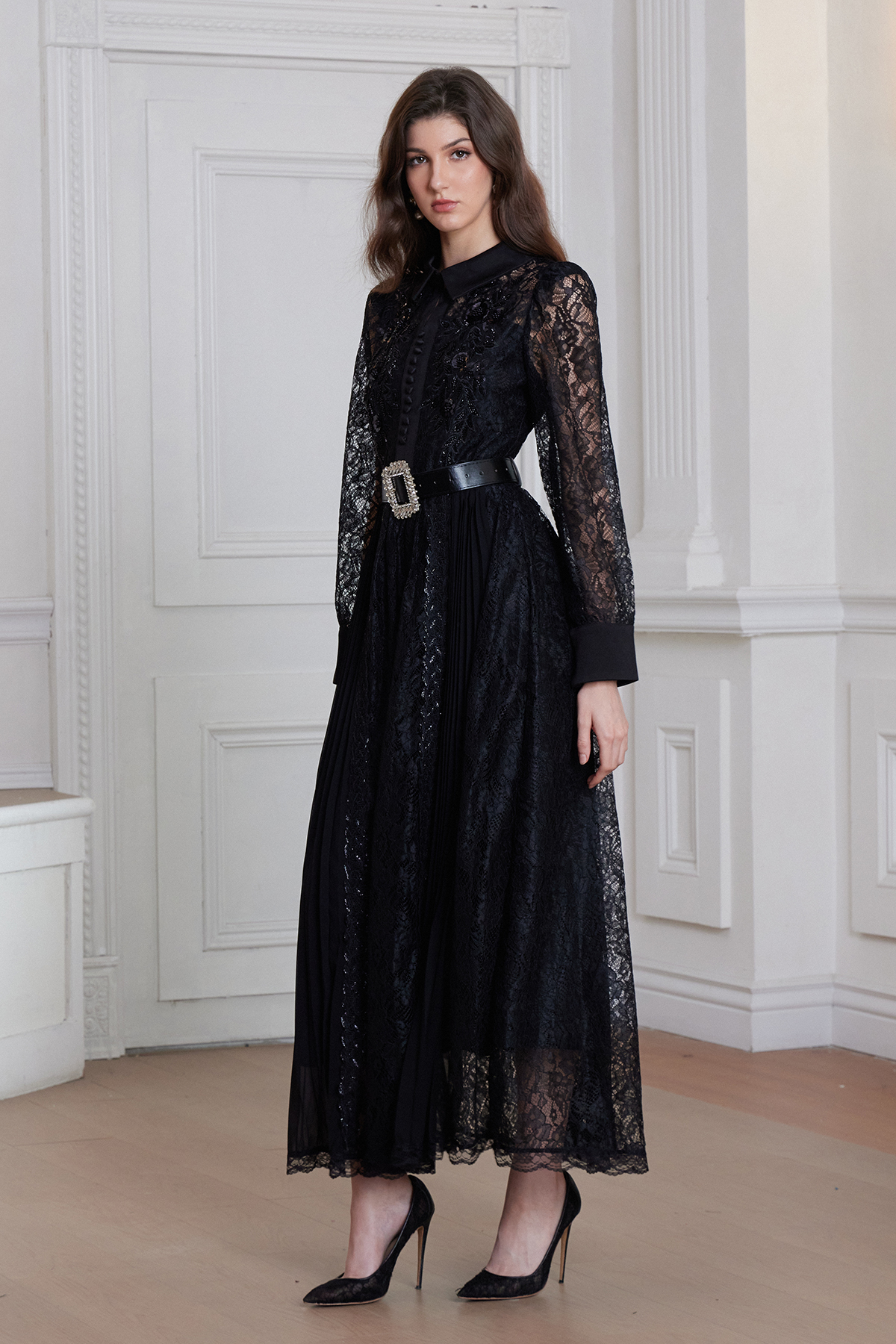 Fred Embellished Lace Maxi Dress