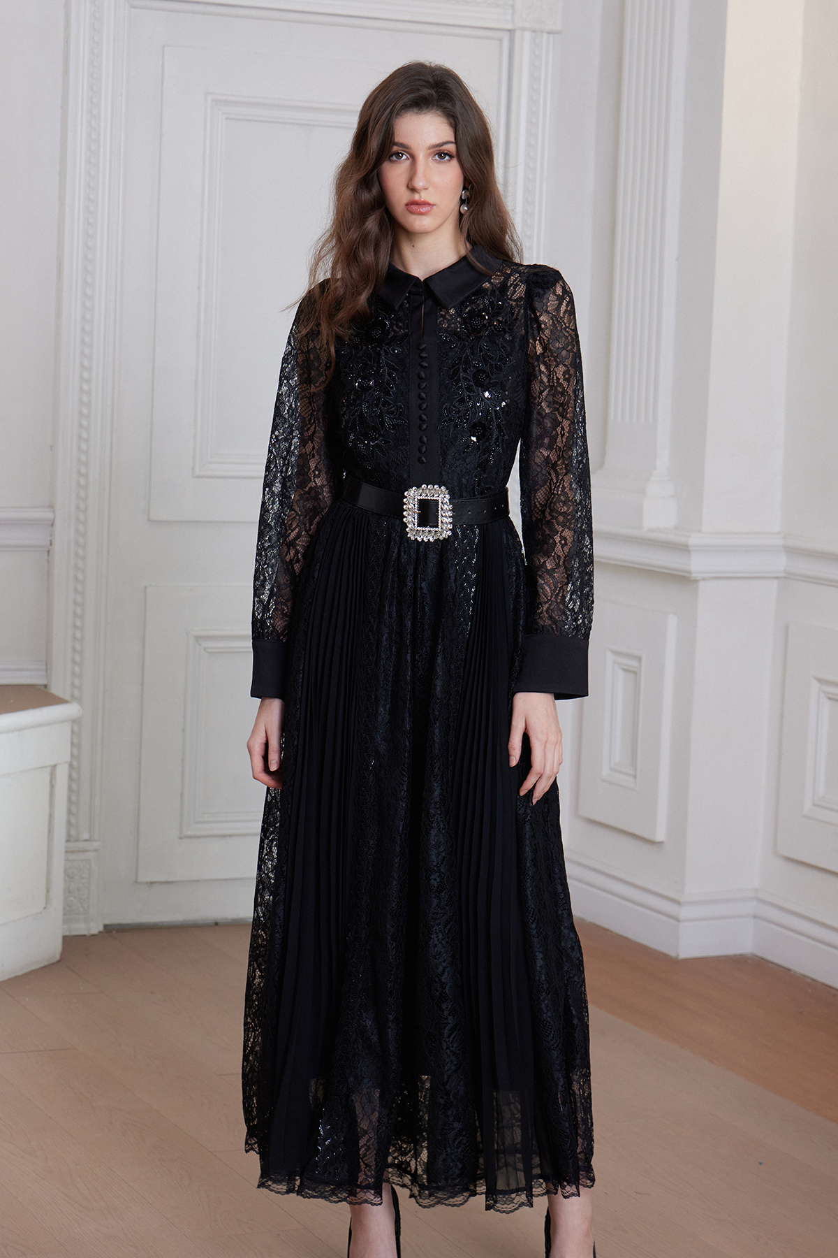 Fred Embellished Lace Maxi Dress