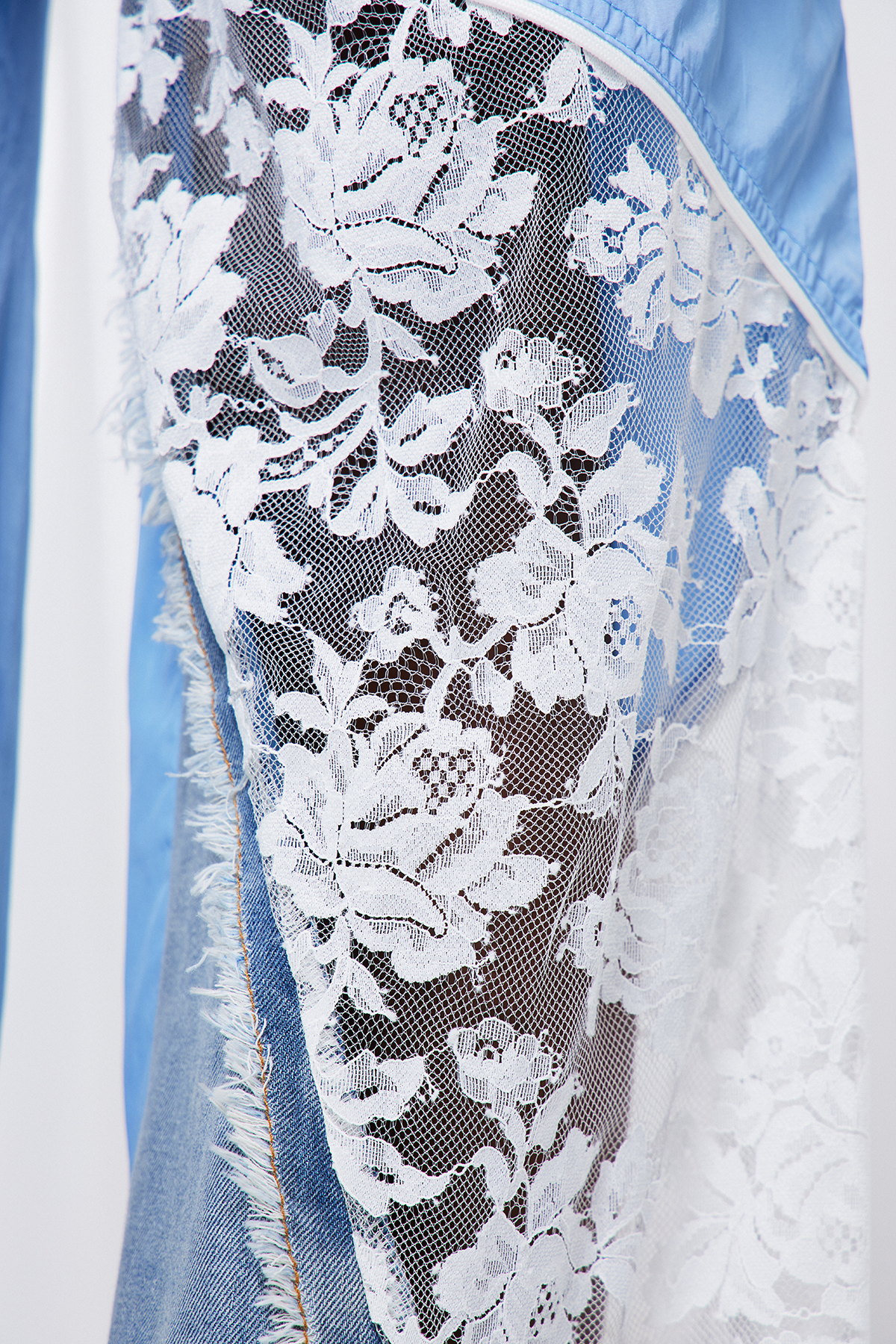 Frediano Deconstruct Lace Fringe Jeans