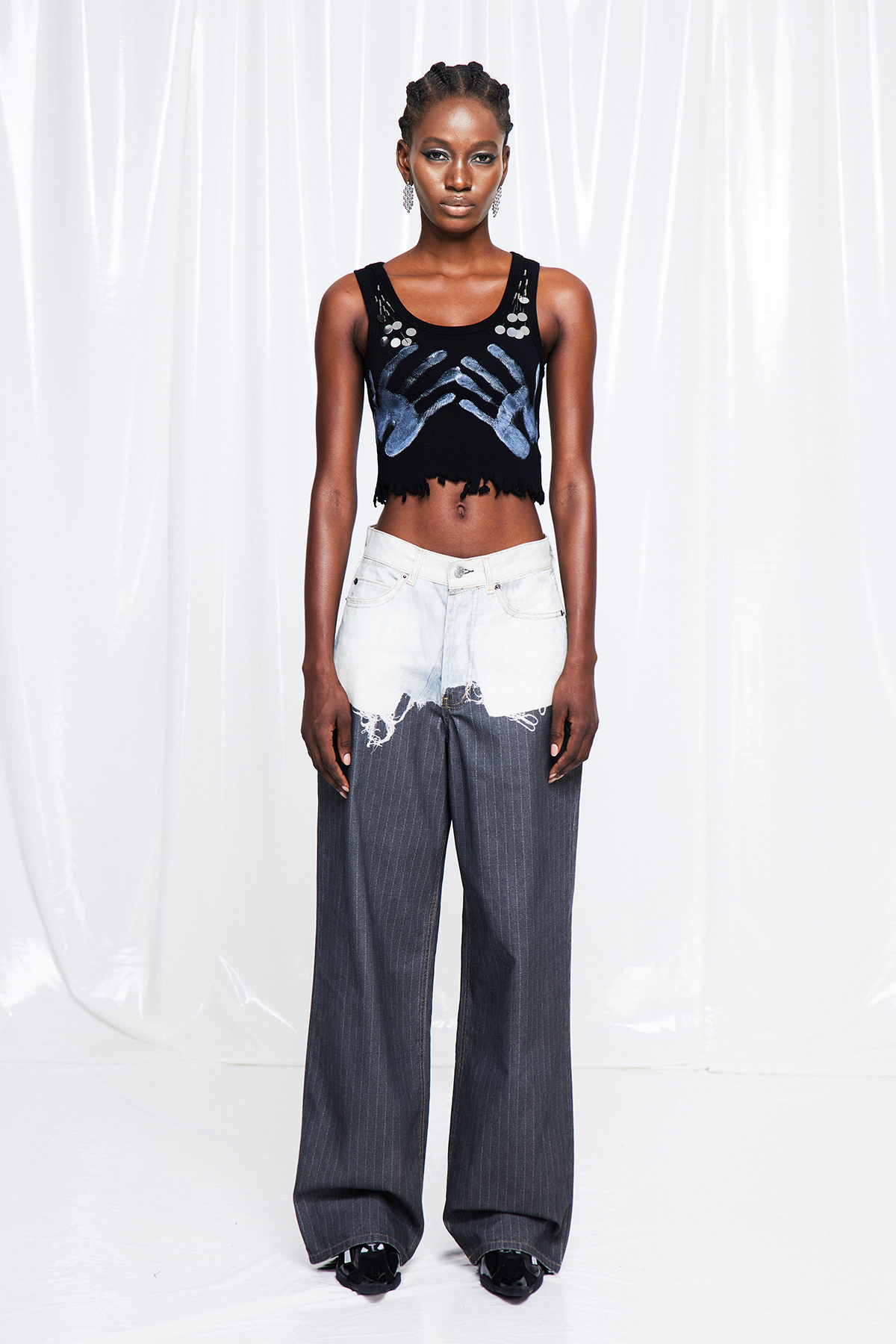 Fredo Print Tank Top In Black