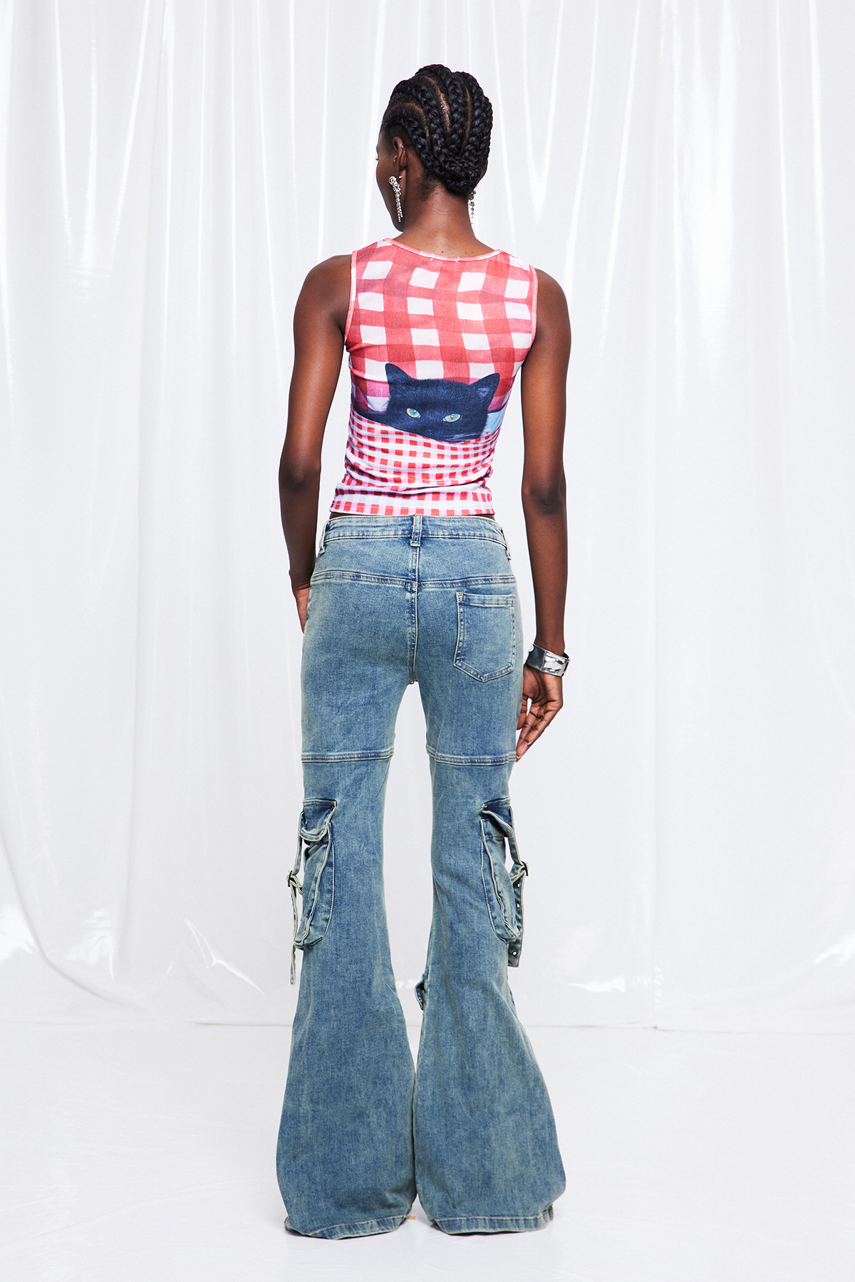 Freideriki Zipper Cargo Jeans