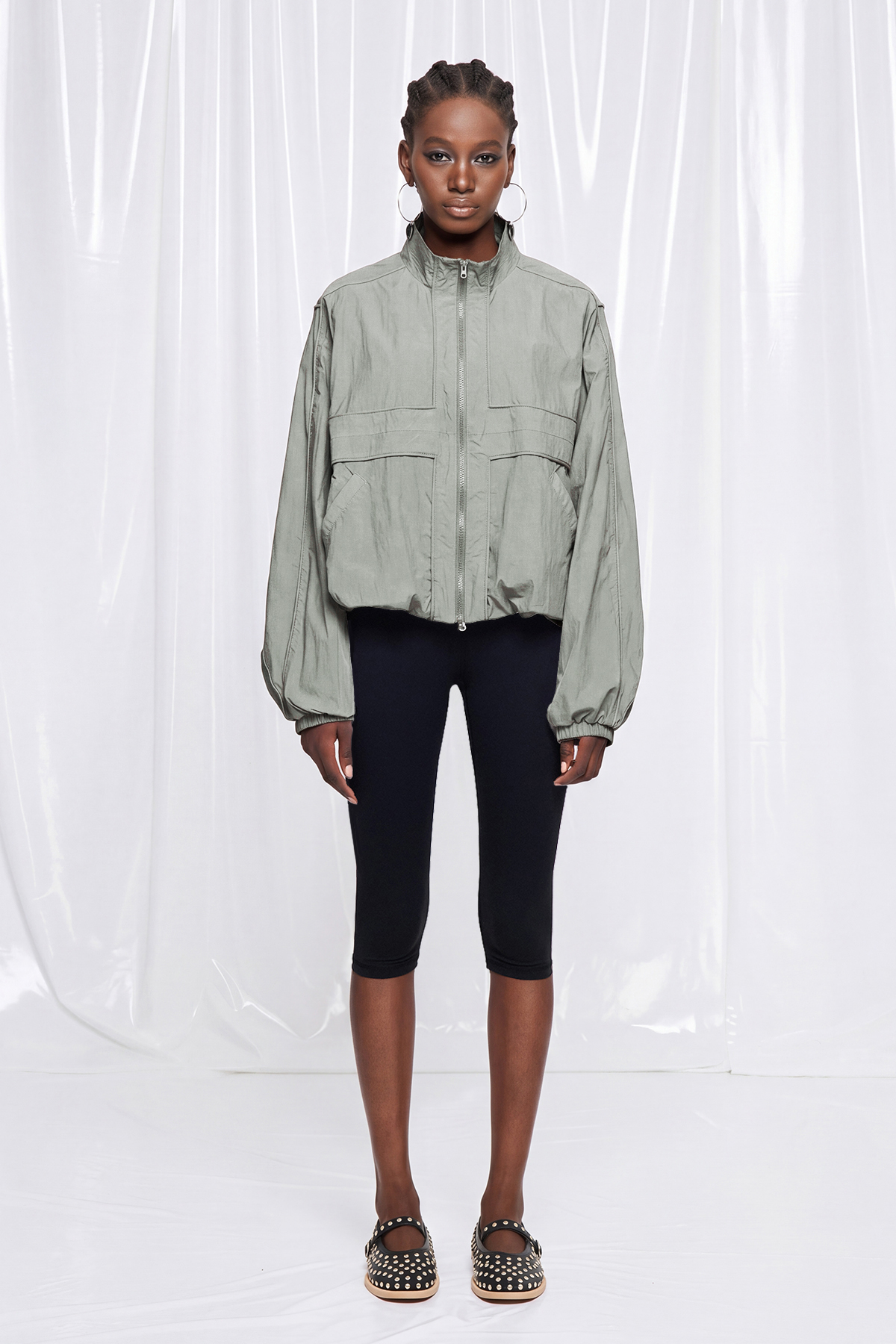 Freyja Harrington Jacket In Green