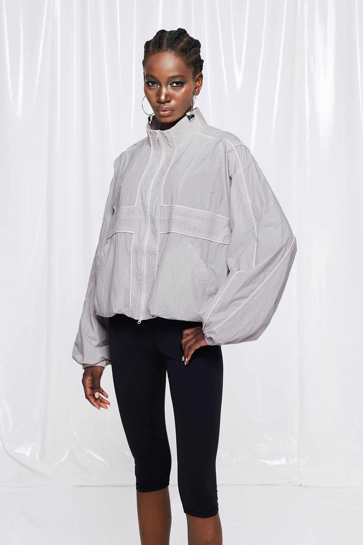 Freyja Harrington Jacket In Pink