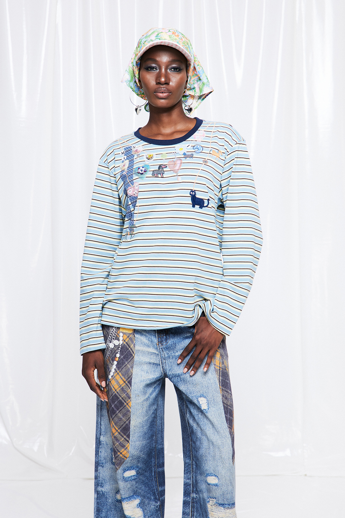 Friday Stripe Print Top