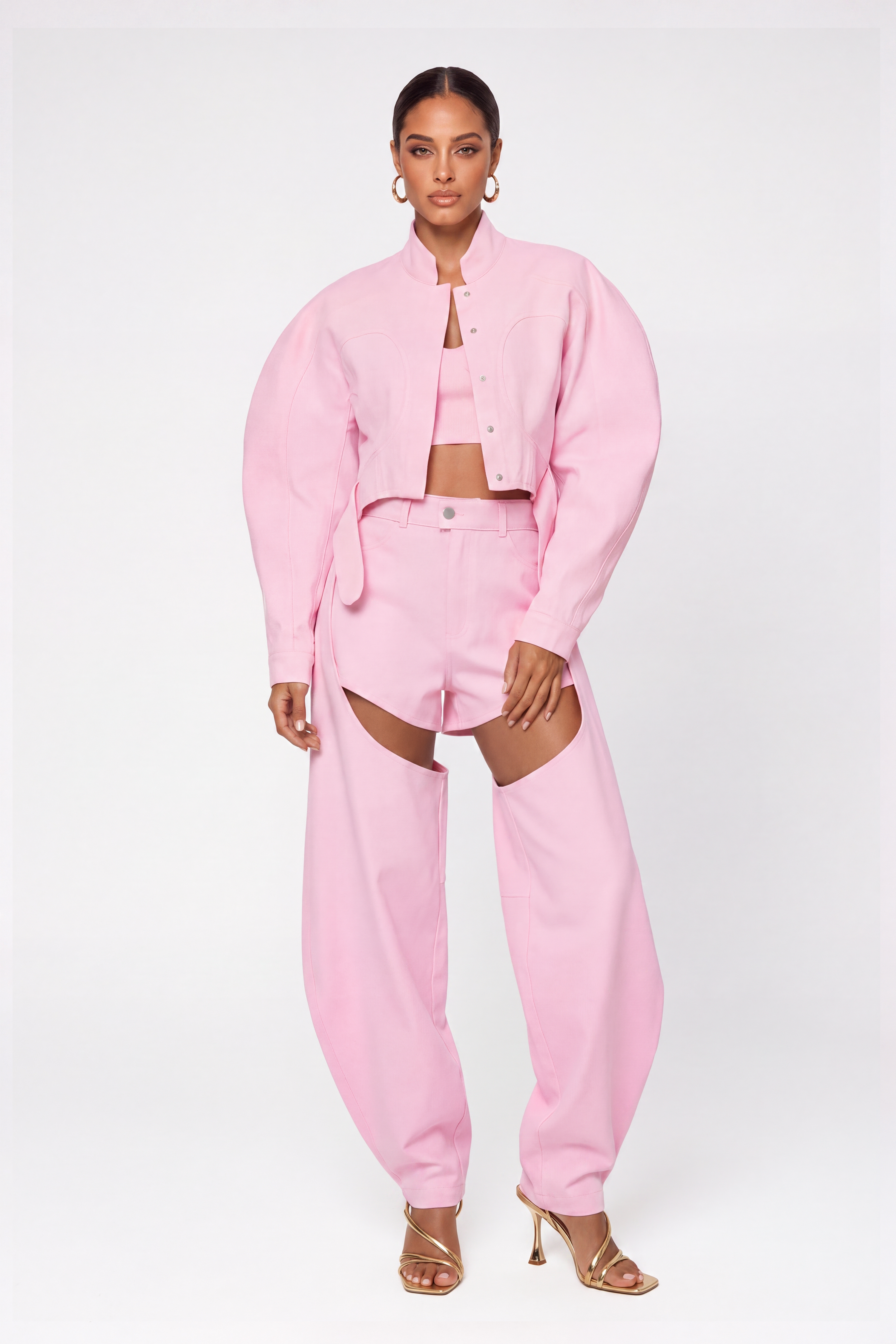 Fridubert Three Piece Cutout Pants Set