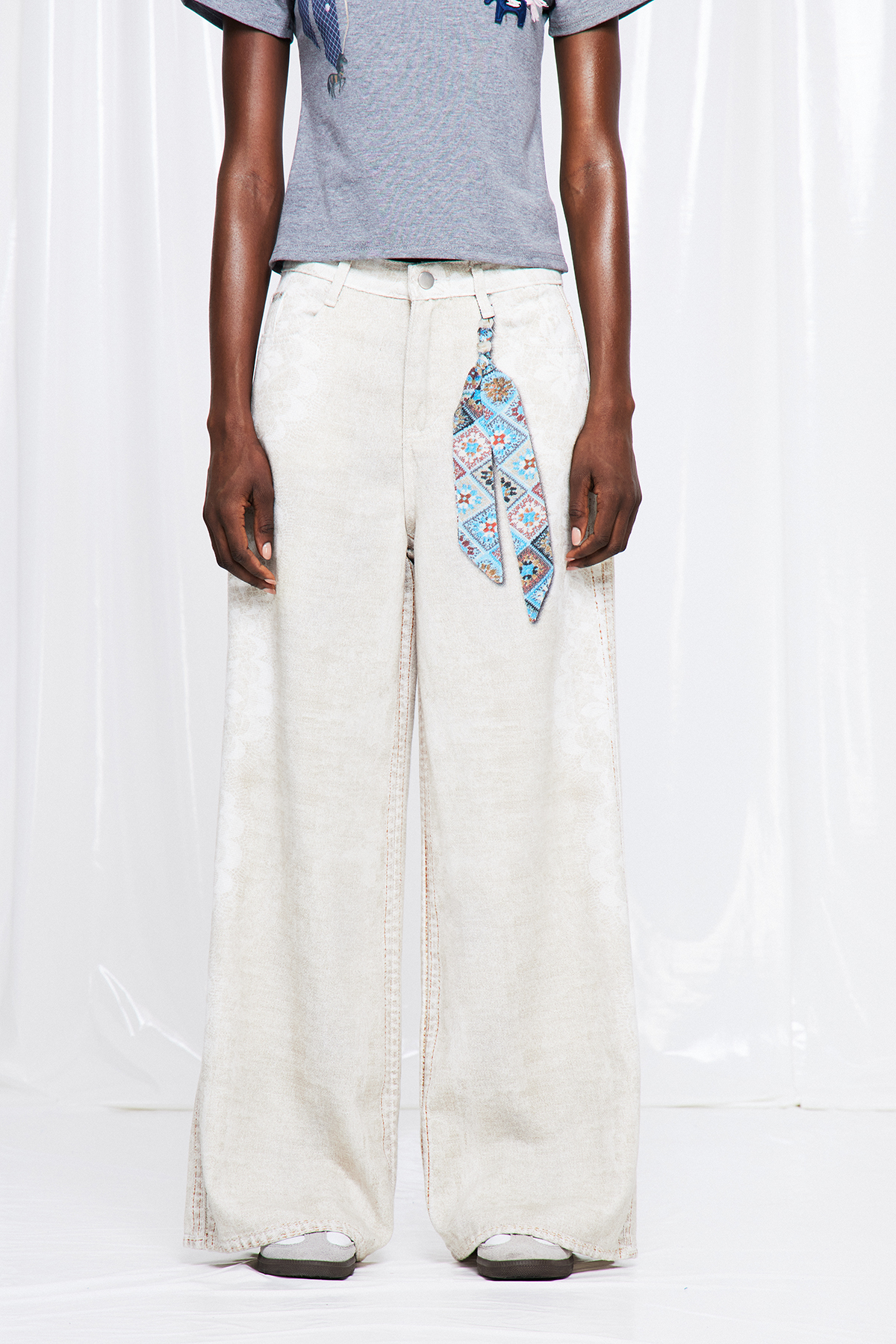 Friedemann Lace Print Jeans