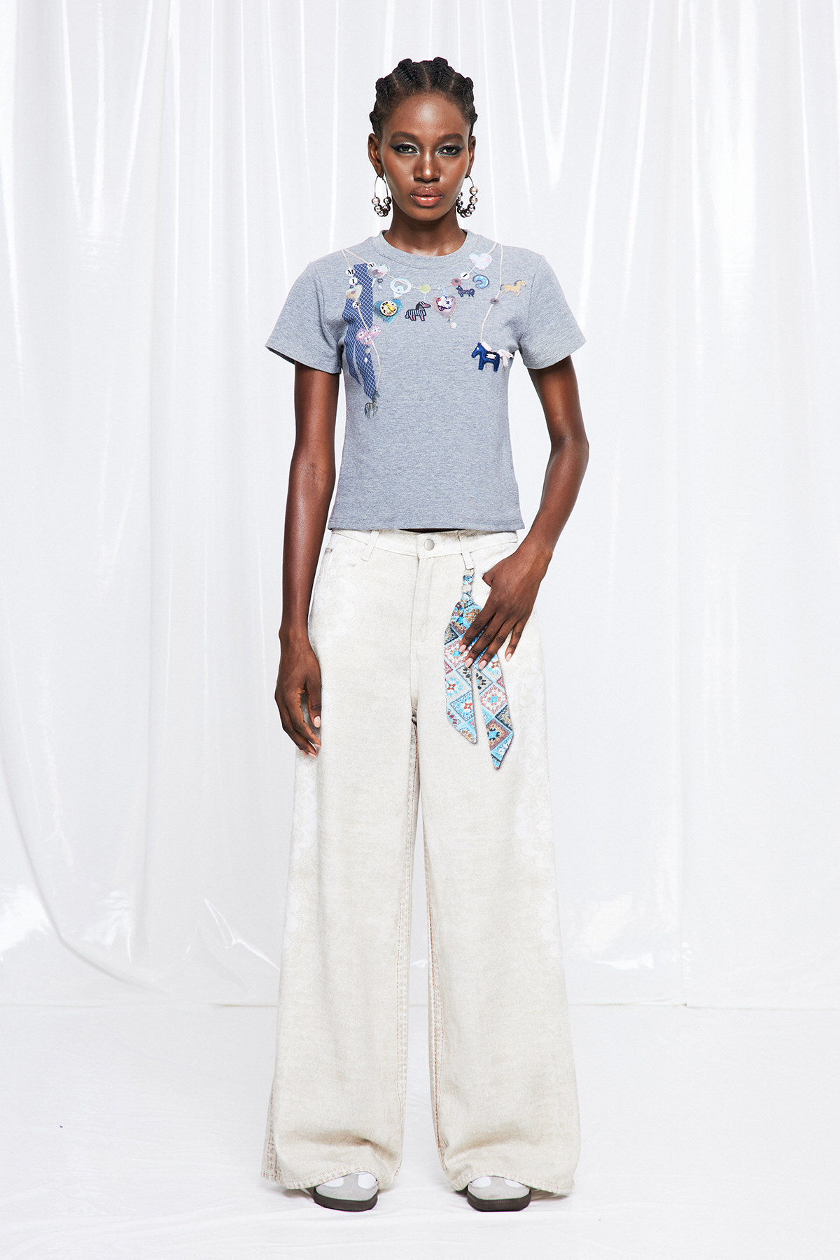 Friedemann Lace Print Jeans