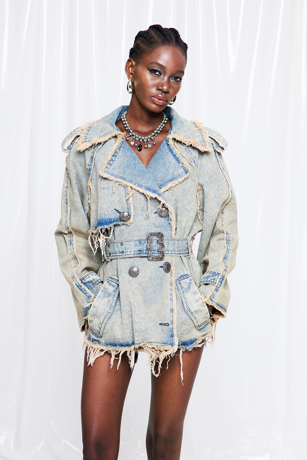 Friederike Fringe Denim Jacket