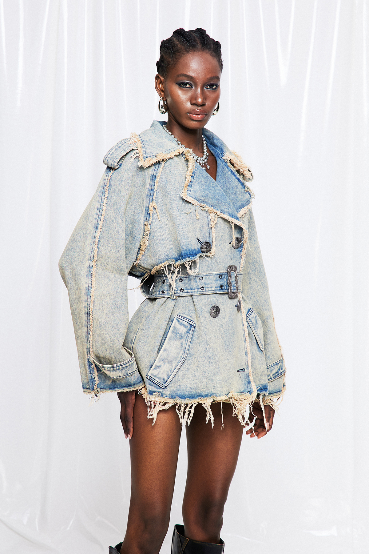 Friederike Fringe Denim Jacket