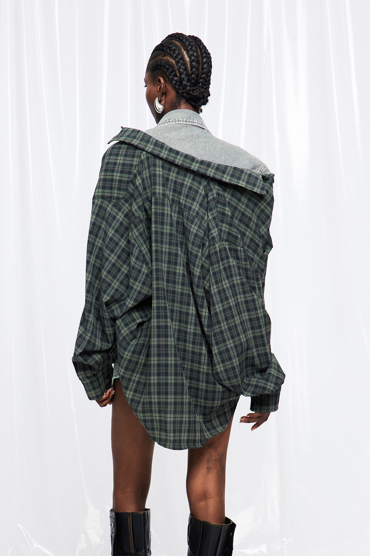 Friedrich Grid Deconstruct Denim Jacket