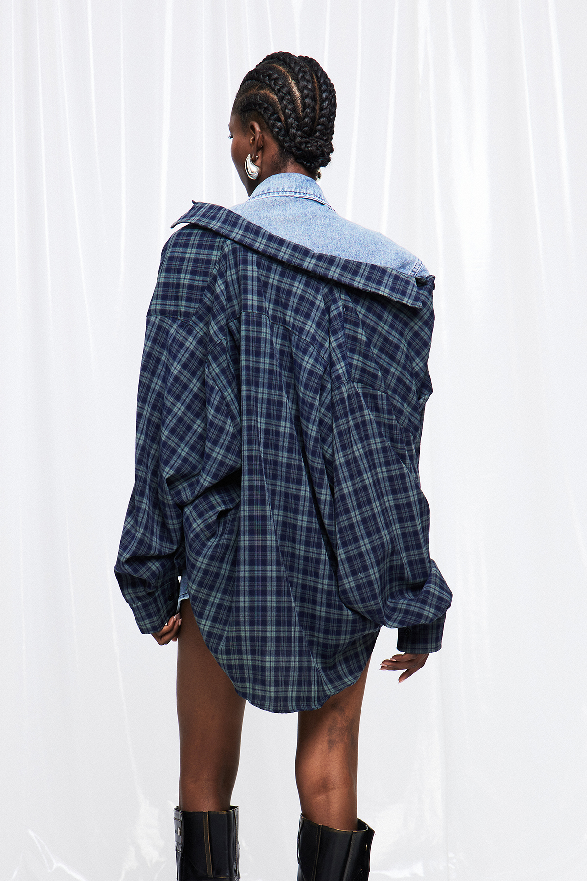 Friedrich Grid Deconstruct Denim Jacket