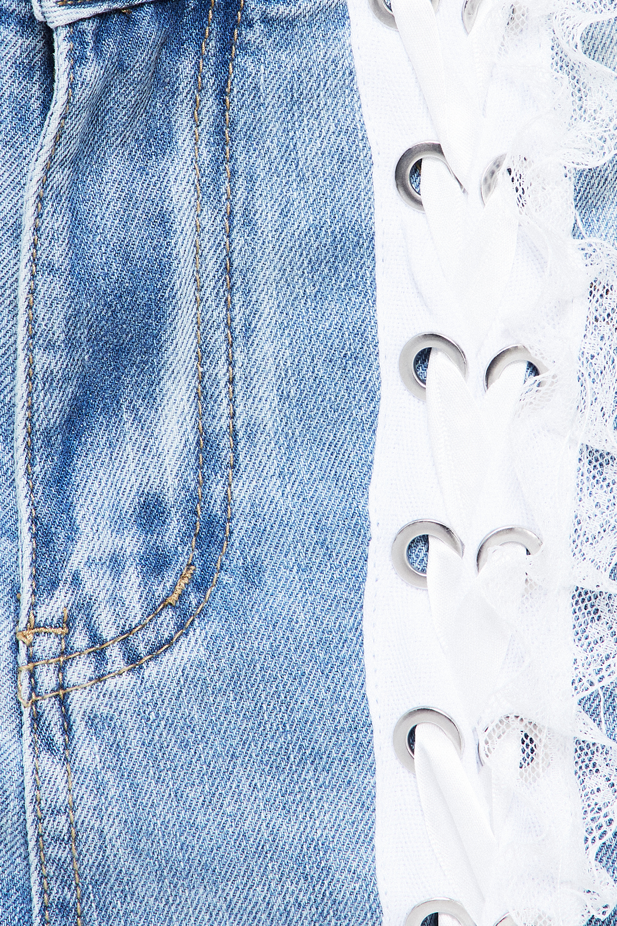 Fritjof Lace Up Straight Jeans