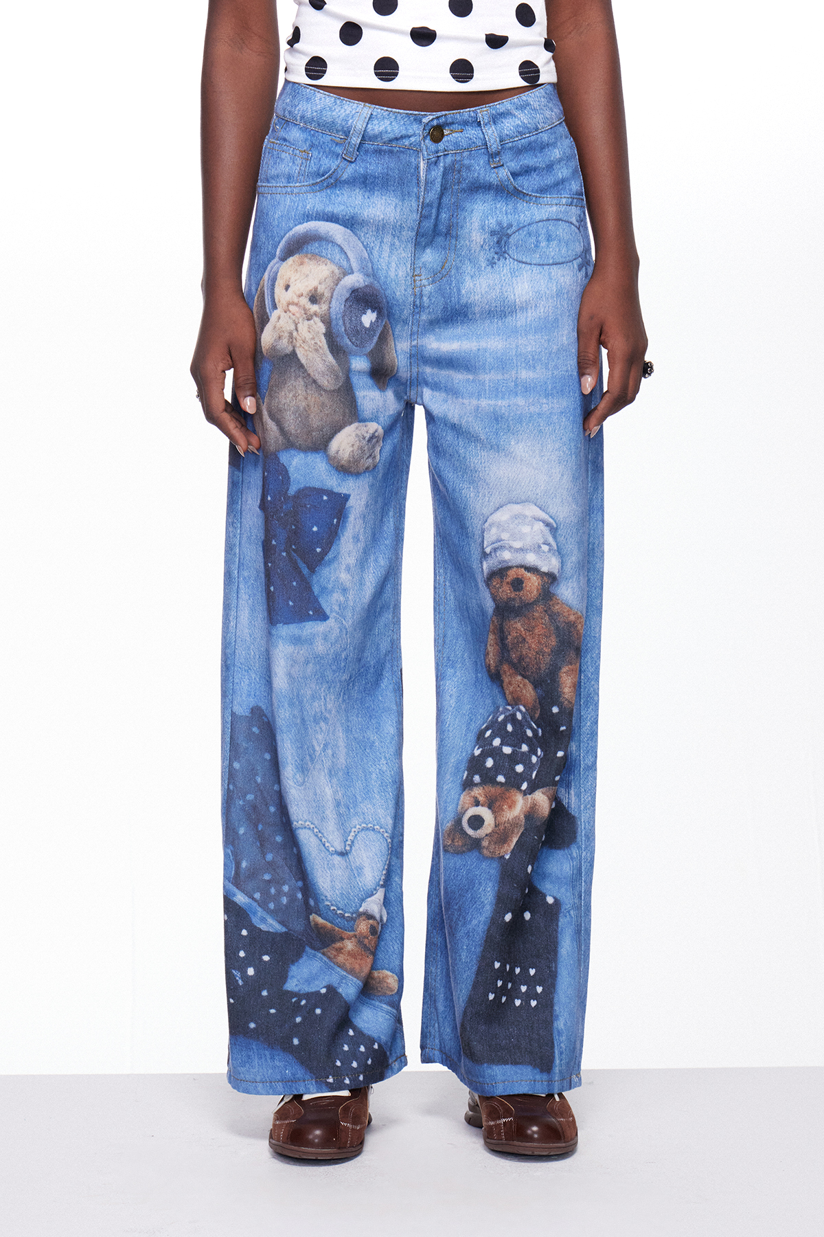 Fritz Print Barrel Jeans
