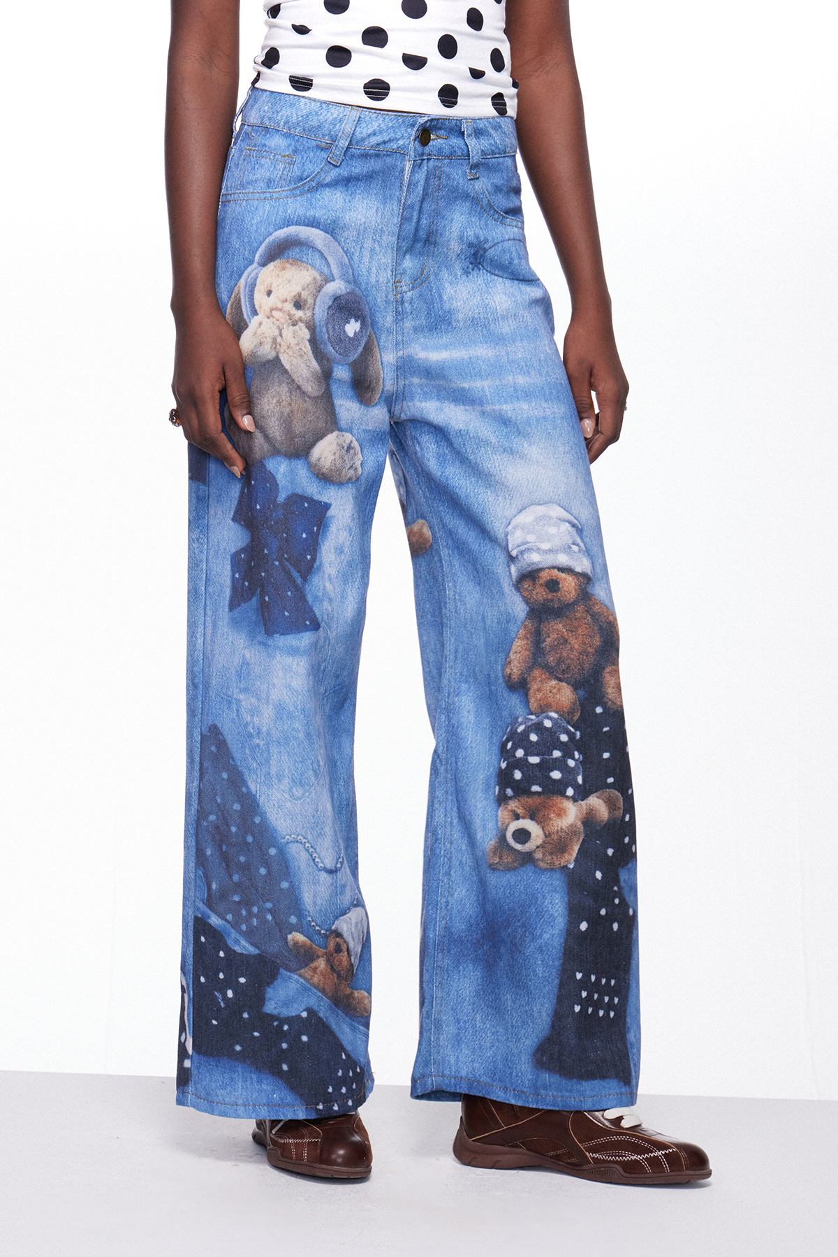 Fritz Print Barrel Jeans